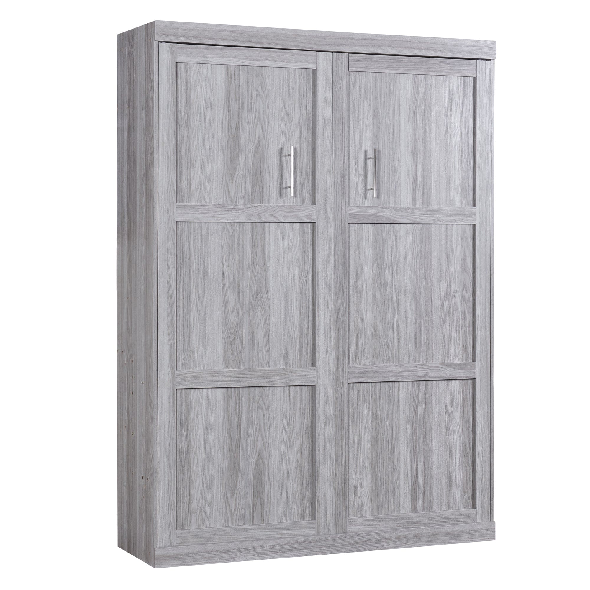 Full Size Murphy Bed, can be Folded into a Cabinet, Gray