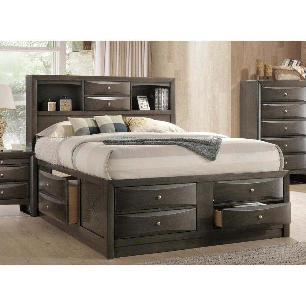 ACME Ireland Eastern King Bed in Gray Oak 22696EK