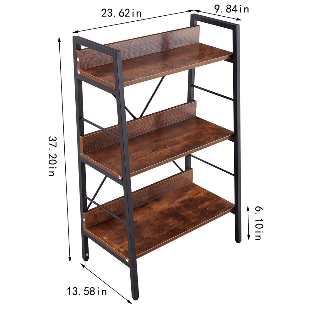 DN 3&4 LAYER DISPLAY BOOKSHELF H LADDER SHELF STORAGE SHELVES RACK SHELF UNIT METAL FRAME, TIGGER, 2 pc per 2 cartons