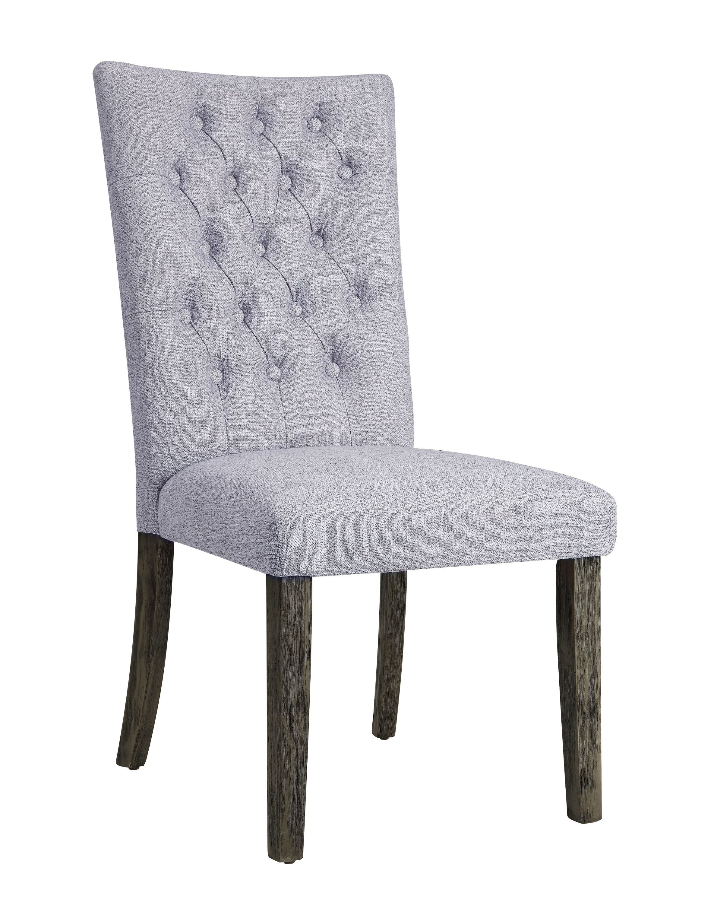 ACME Merel Side Chair (Set-2) in Gray Fabric & Gray Oak 70168