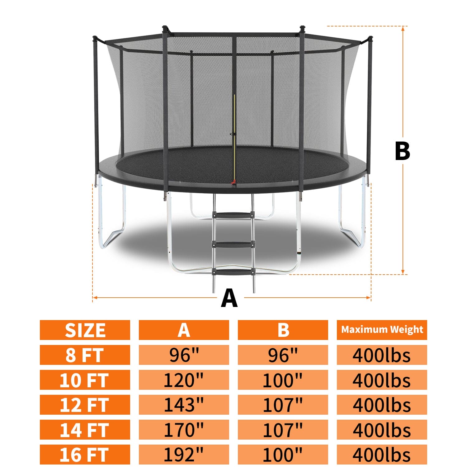 Fitness trampoline 12FT children's play trampoline indoor and outdoor tour quality assurance easy installation.