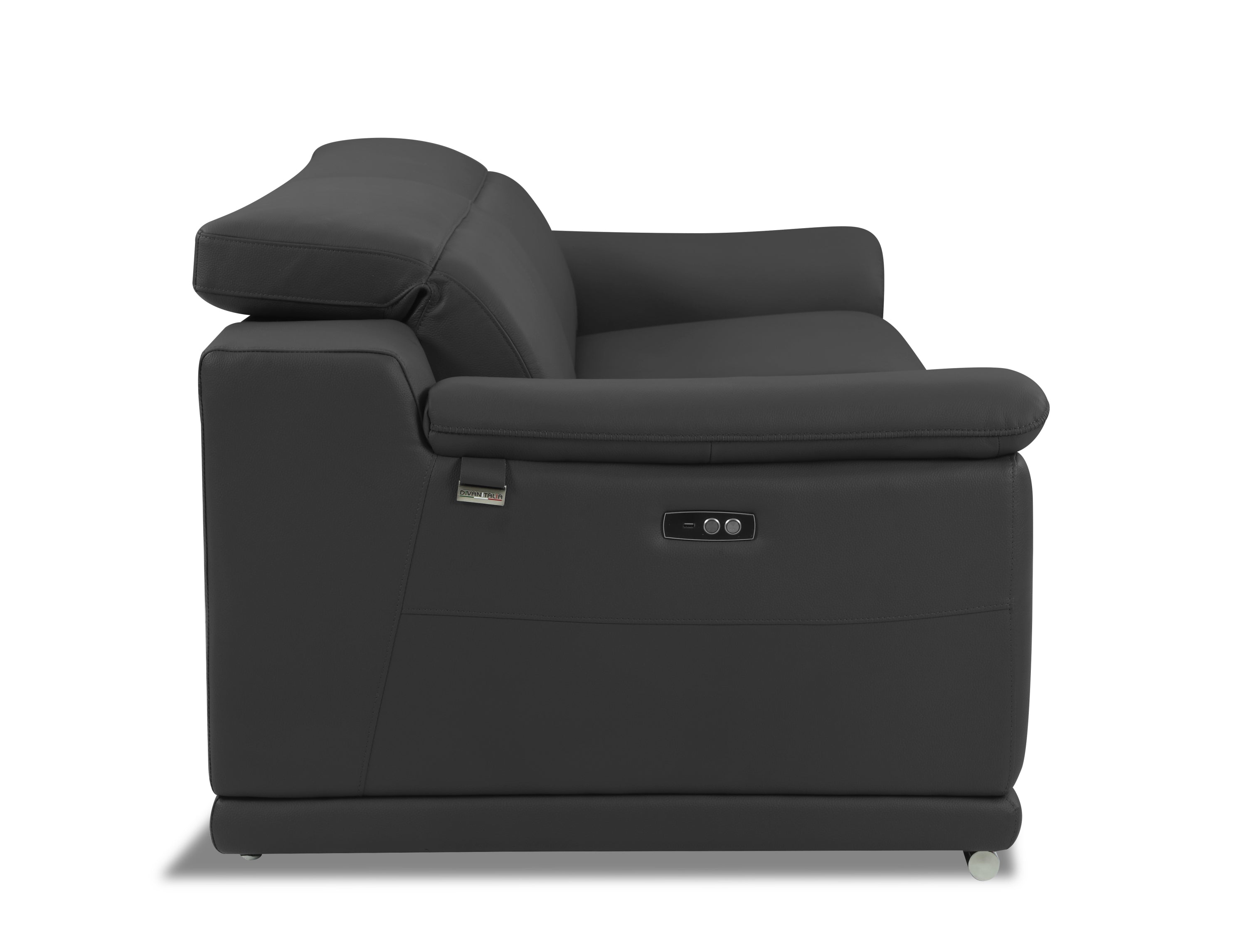 Global United Genuine Italian Leather Power Reclining Loveseat