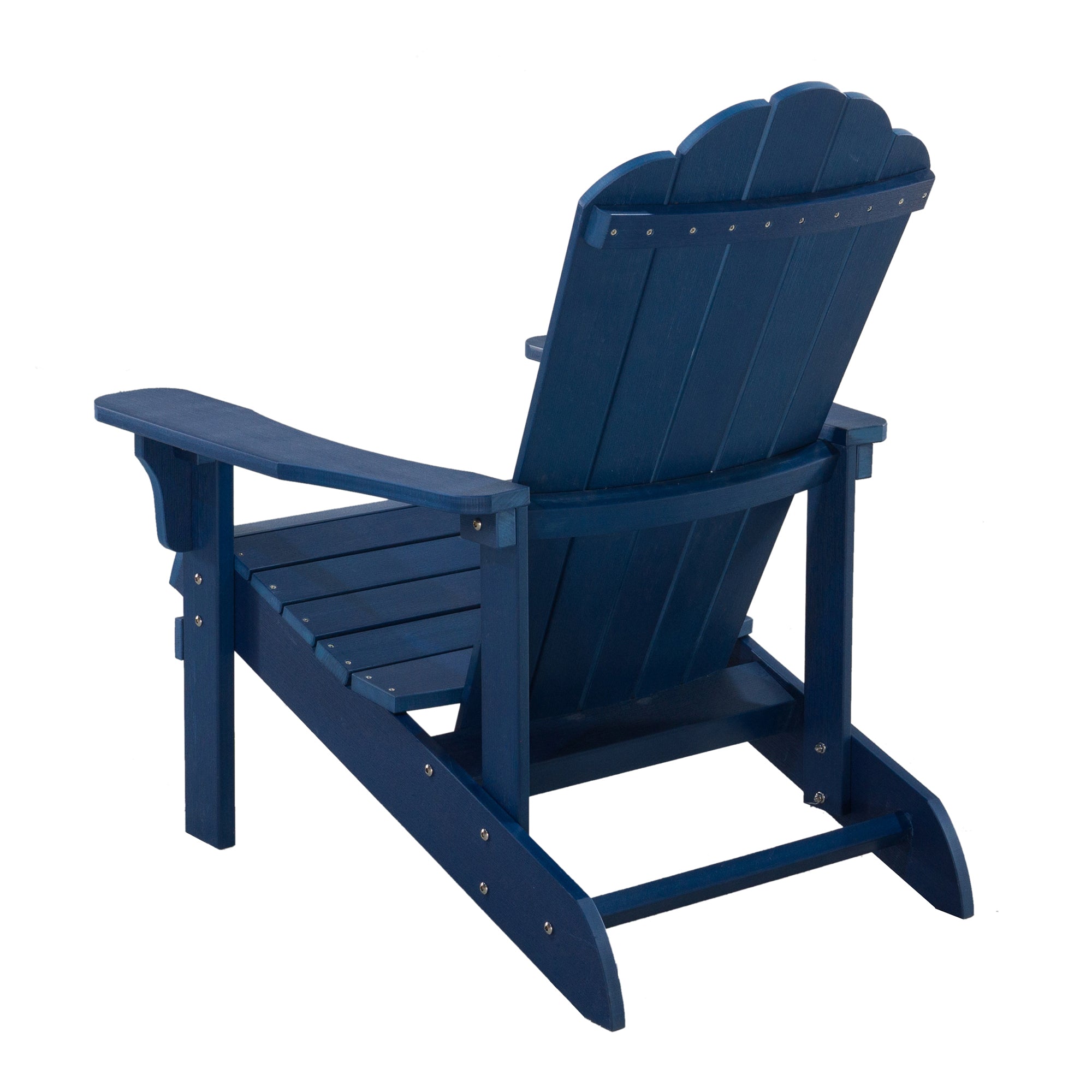 Key West Outdoor Plastic Wood Adirondack Chair, Patio Chair for Deck, Backyards, Lawns, Poolside, and Beaches, Weather Resistant, Blue