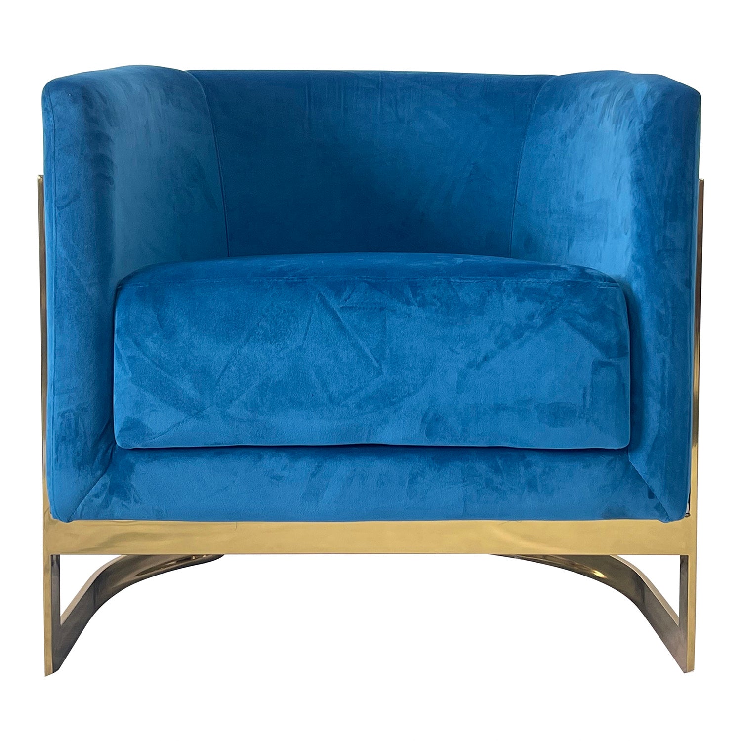 Blue and Gold Sofa Chair