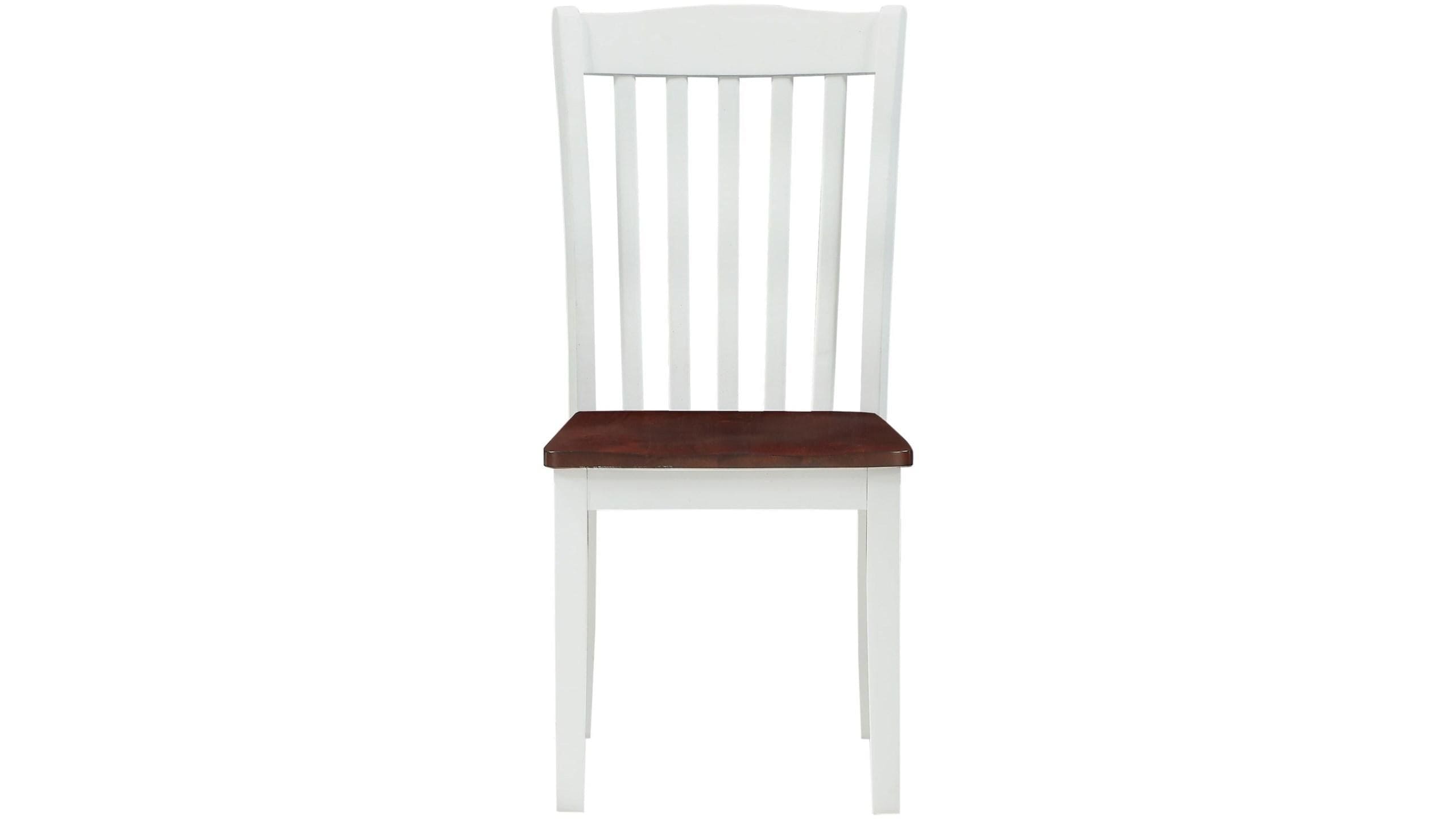 ACME Green Leigh Dining Chair, White & Walnut  77077