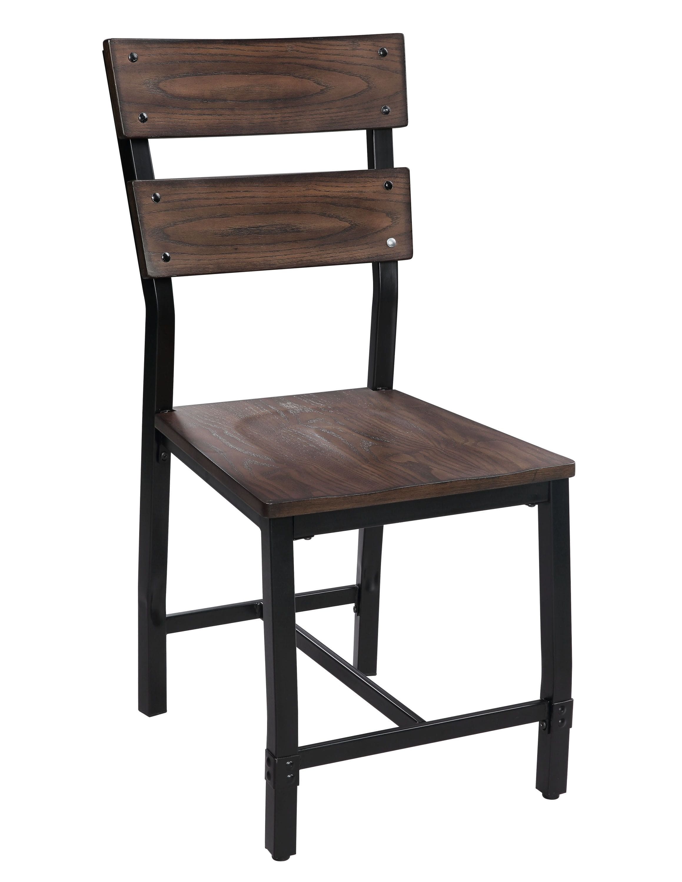 ACME Mariatu Side Chair (Set-2), Oak (2Pc/1Ctn) 72457