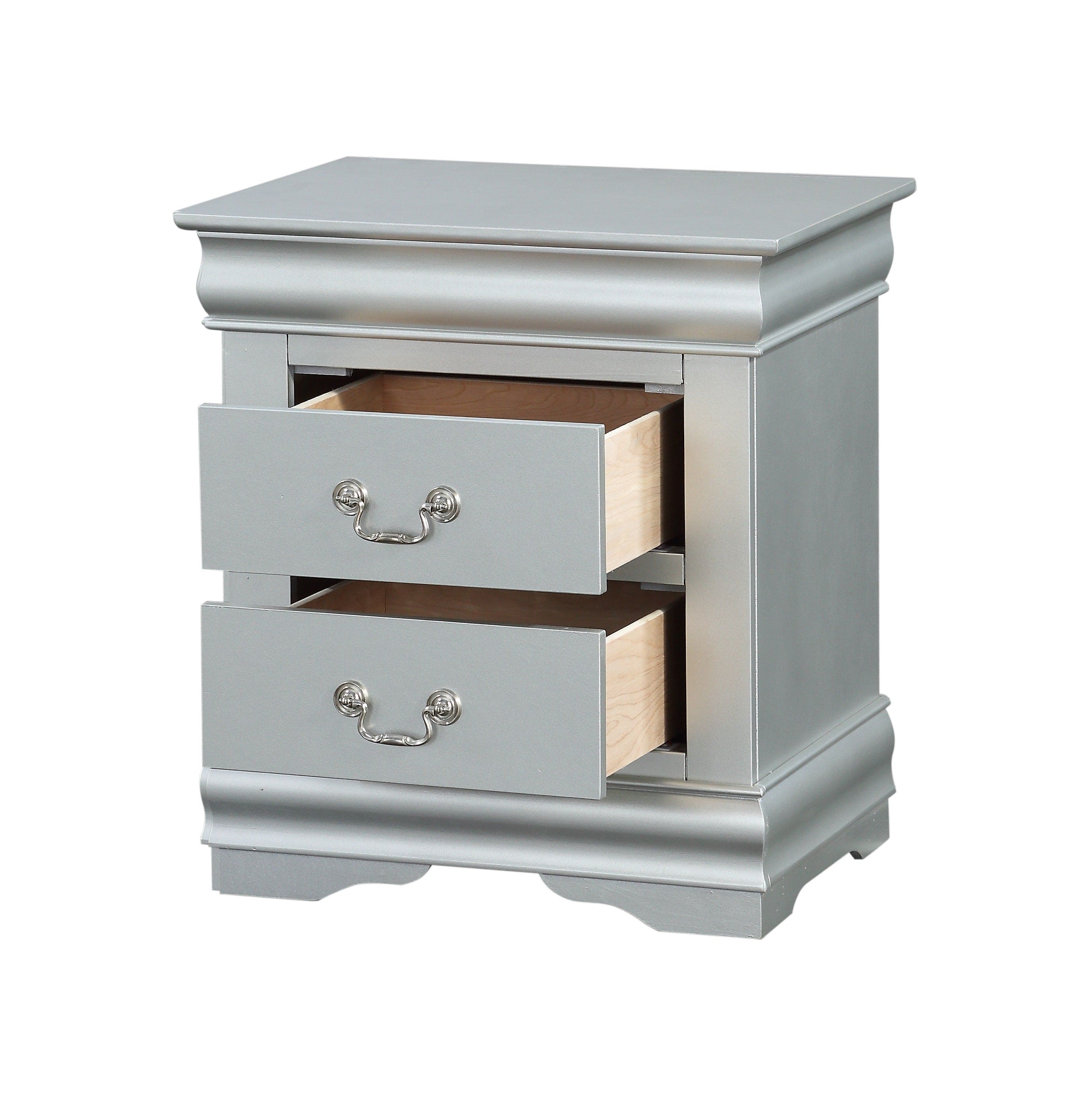 ACME Louis Philippe Nightstand in Platinum 26733