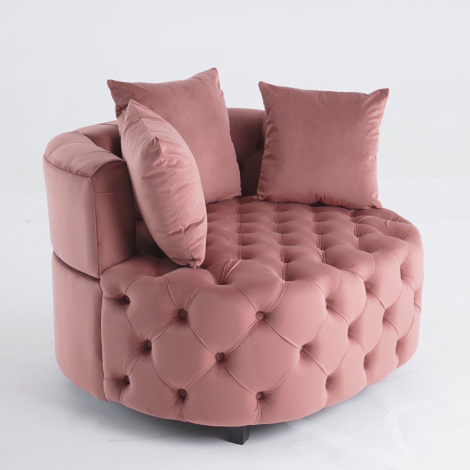 A&A Furniture,Accent Chair / Classical Barrel Chair for living room / Modern Leisure Sofa Chair (Pink)