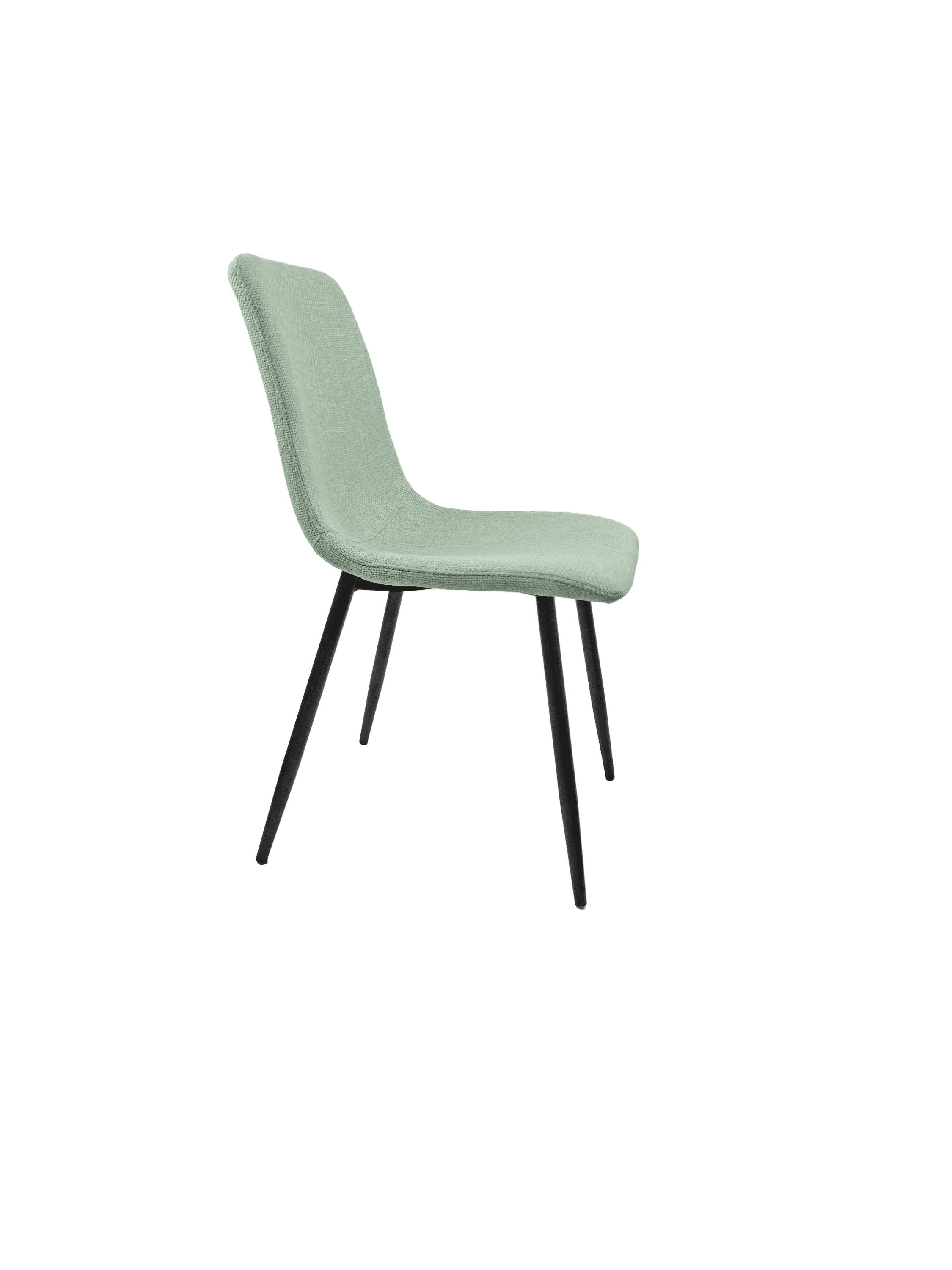 Dining Chairs Set of 4,Modern Kitchen Dining Room Chairs,Upholstered Dining Accent Chairs in linen Cushion Seat and Sturdy Black Metal Legs(Light Green)