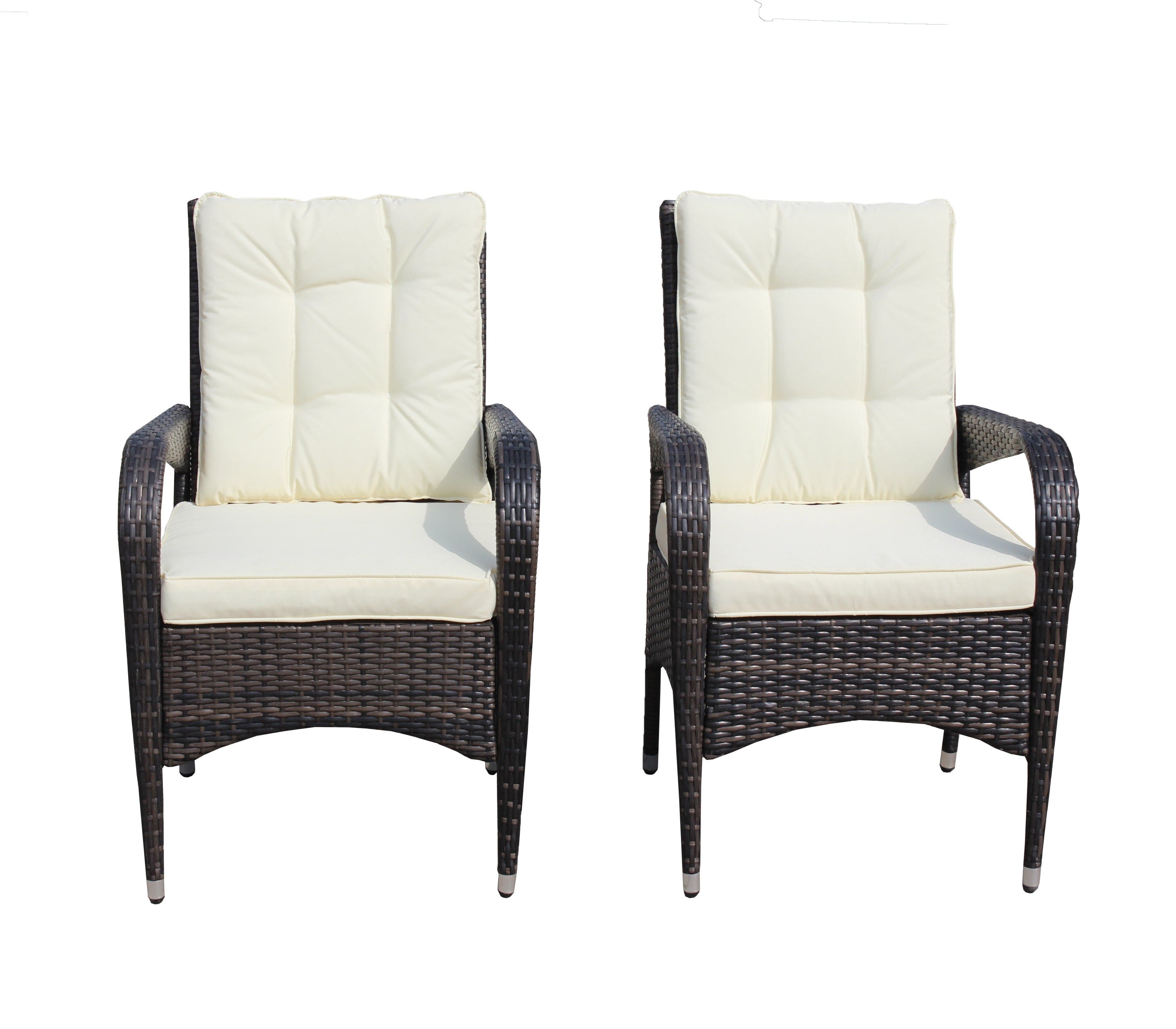 2-Piece Liberatore Dining Chairs with Cushions (Beige Cushion)