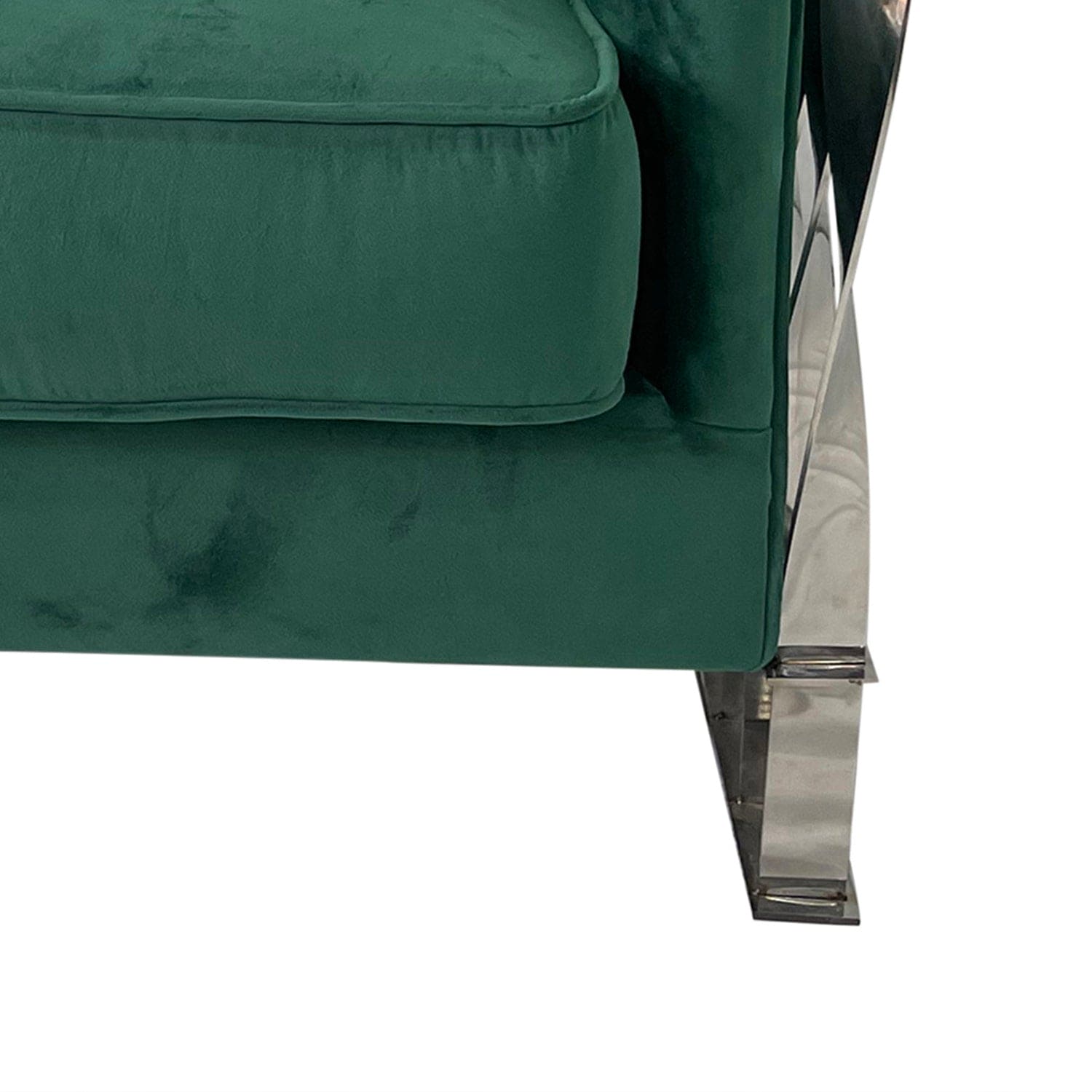 Green and Silver Sofa Chair