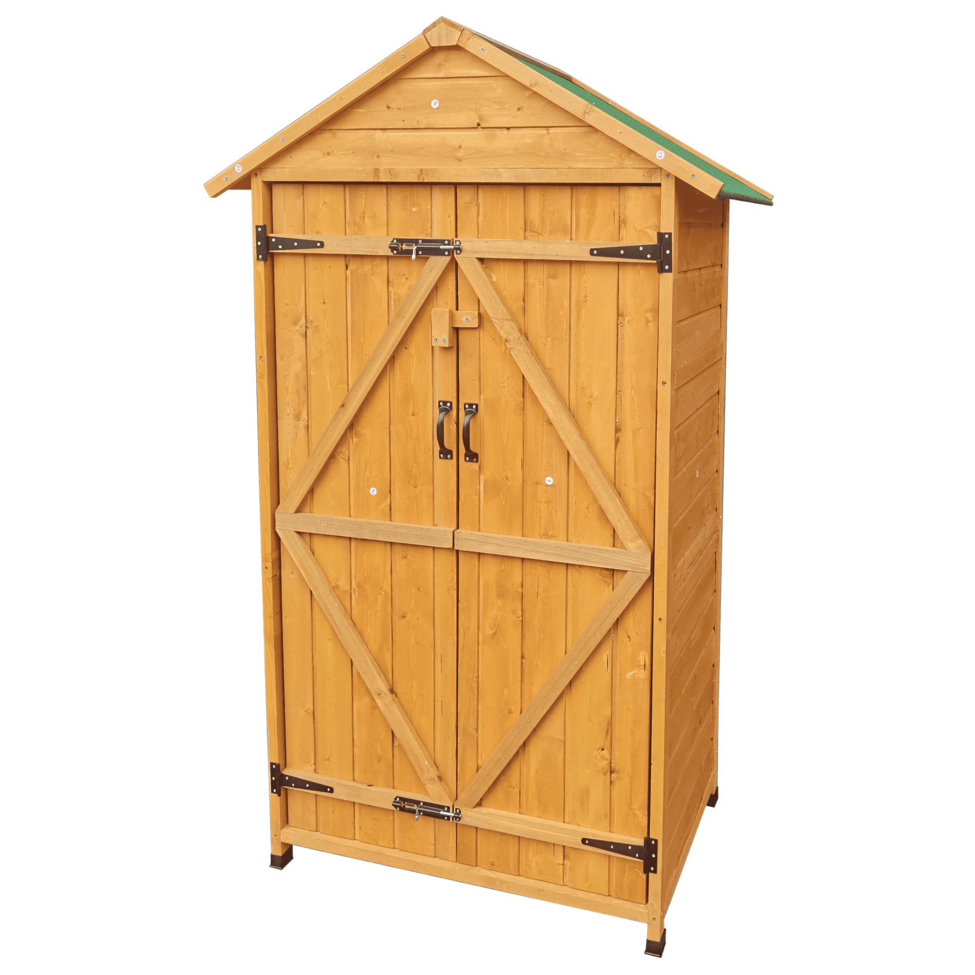 XWT010 WOODENSHED Natural for backyard garden big spire Tool storage 68.50"X 22.83"X 40.35"