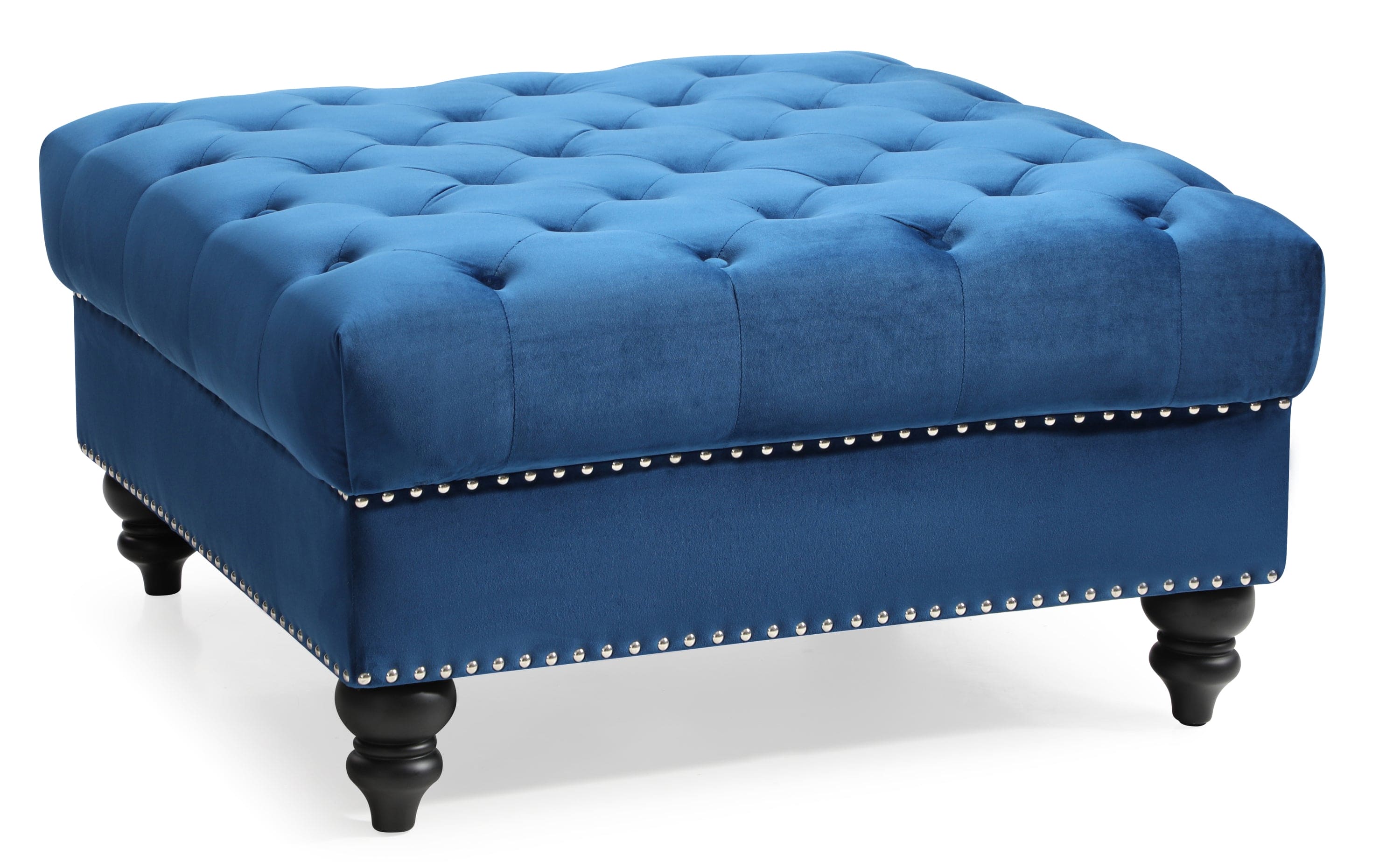 Glory Furniture Nola G0351-O Ottoman , NAVY BLUE