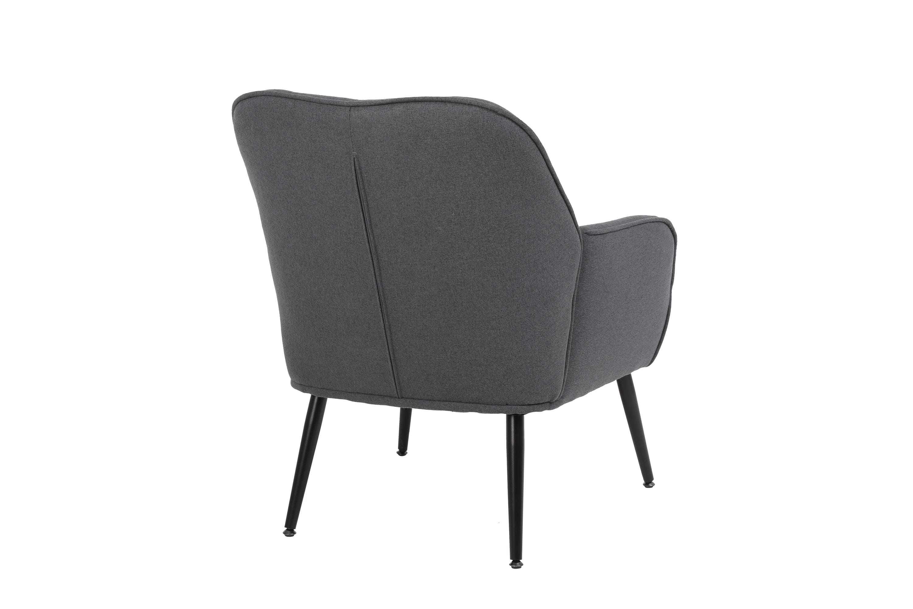 Modern Mid Century Chair velvet  Sherpa Armchair for Living Room Bedroom Office Easy Assemble(Dark Grey)