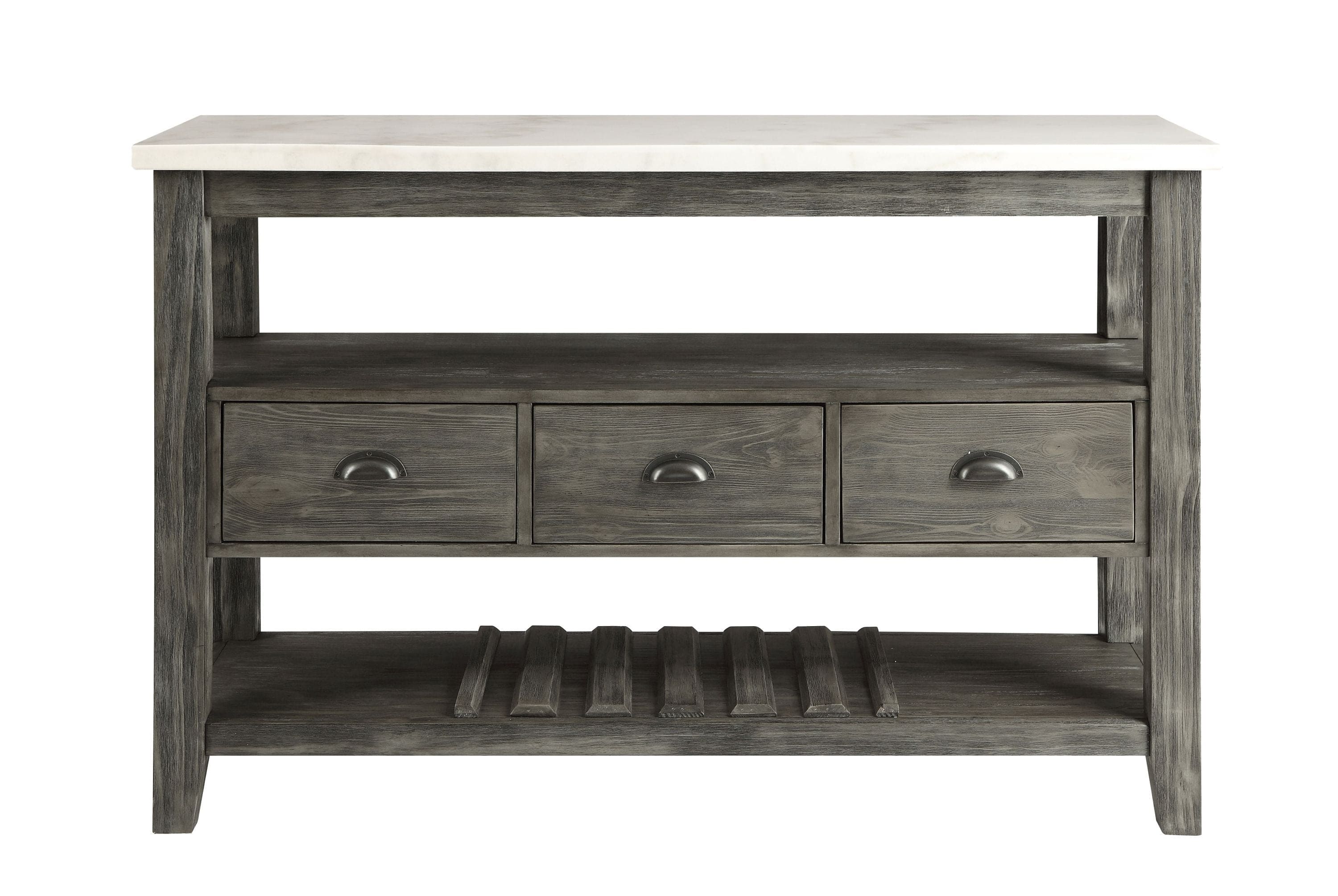 ACME Merel Server in White Marble & Gray Oak 70169