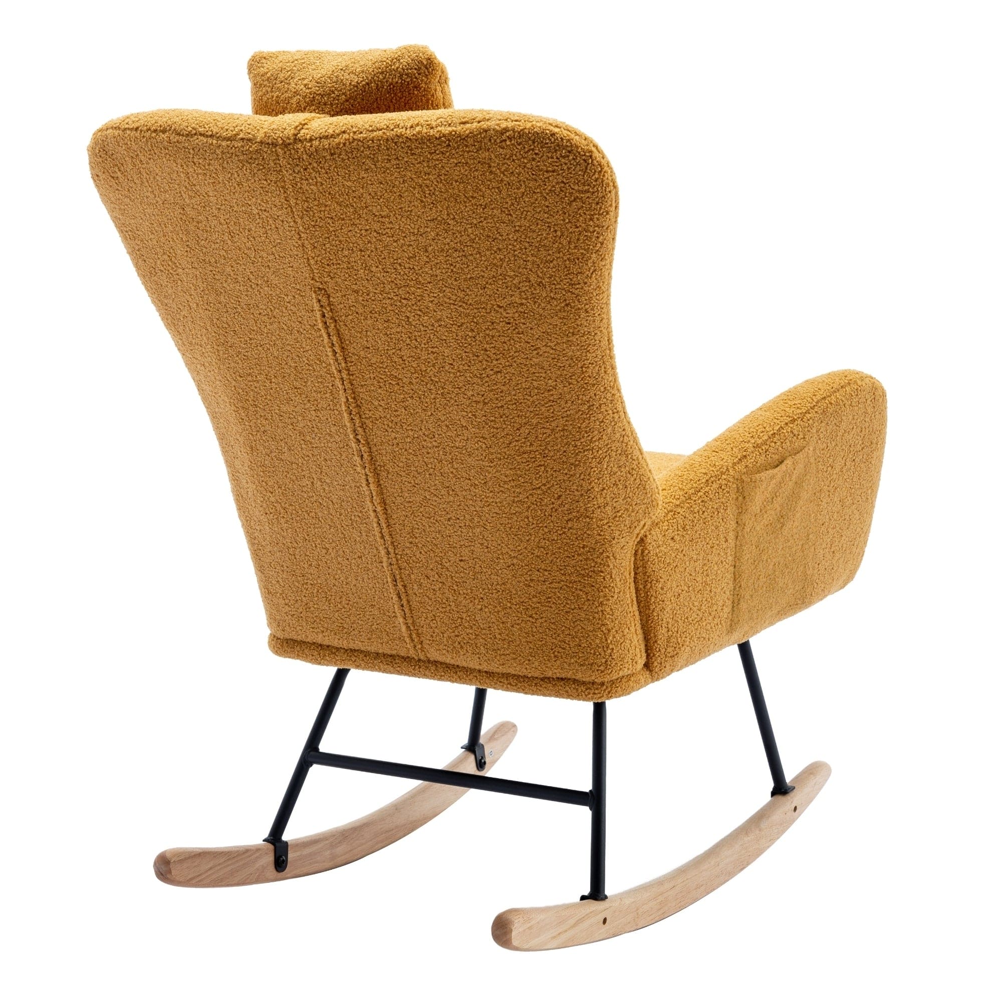 35.5 inch Rocking Chair with Pocket, (TURMERIC)