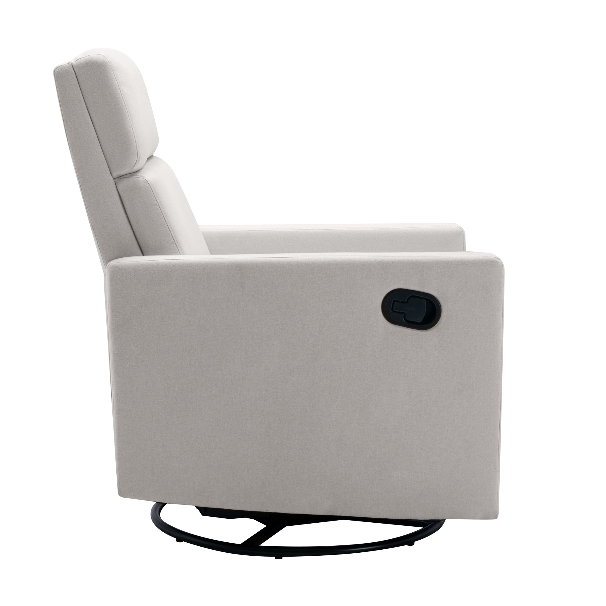 Modern Upholstered Rocker Nursery Chair Plush Seating Glider Swivel Recliner Chair, Beige