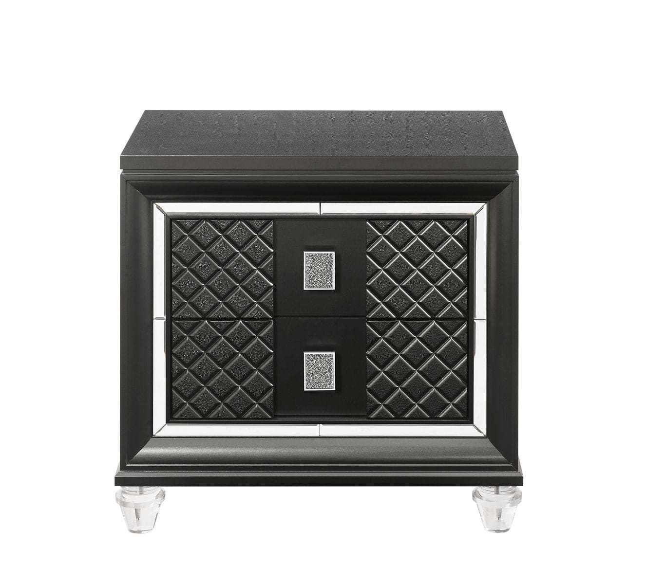 ACME Sawyer Nightstand, Metallic Gray 27973