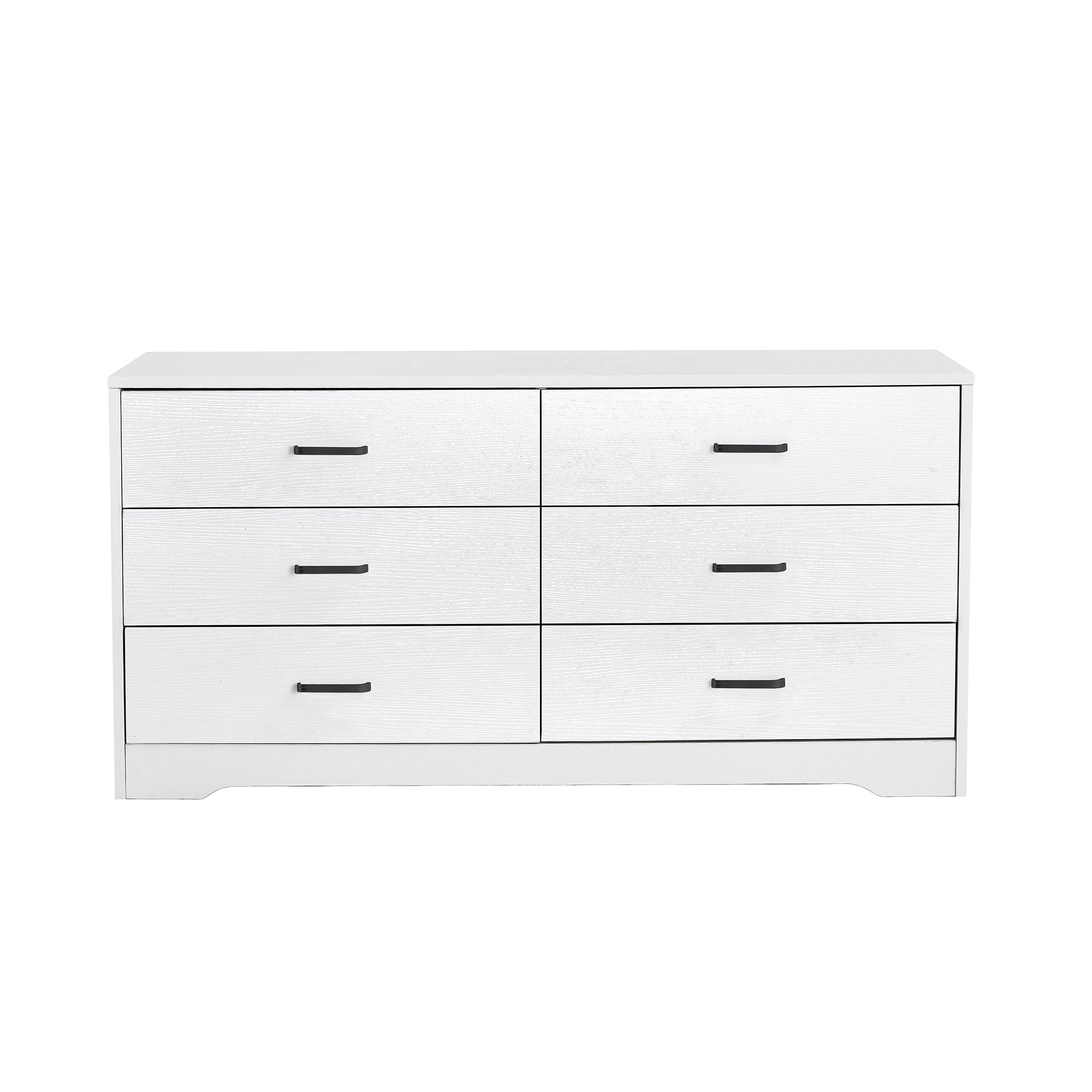 WOOD MDF BOARDS, 6 Drawers Dresser, WHITE