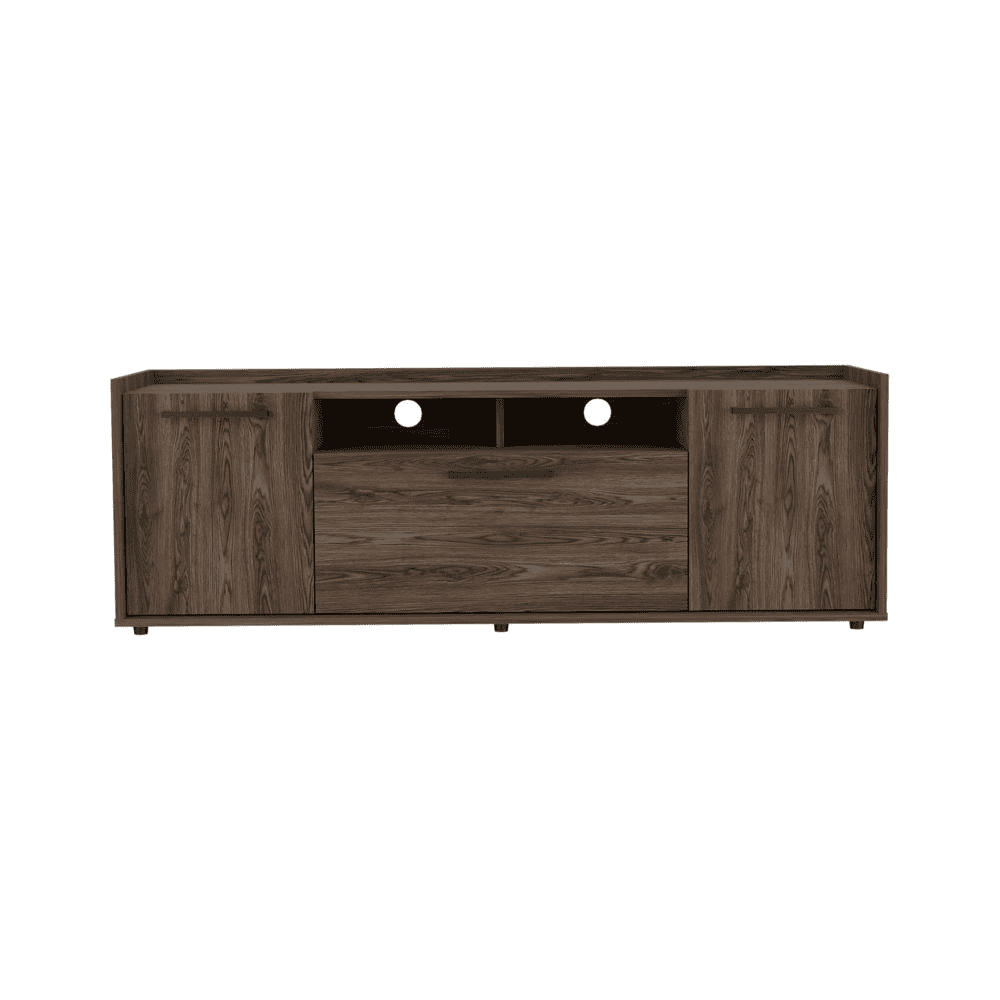 Tv Stand for TV´s up 55" Dext, One Cabinet, Double Door, Dark Walnut Finish