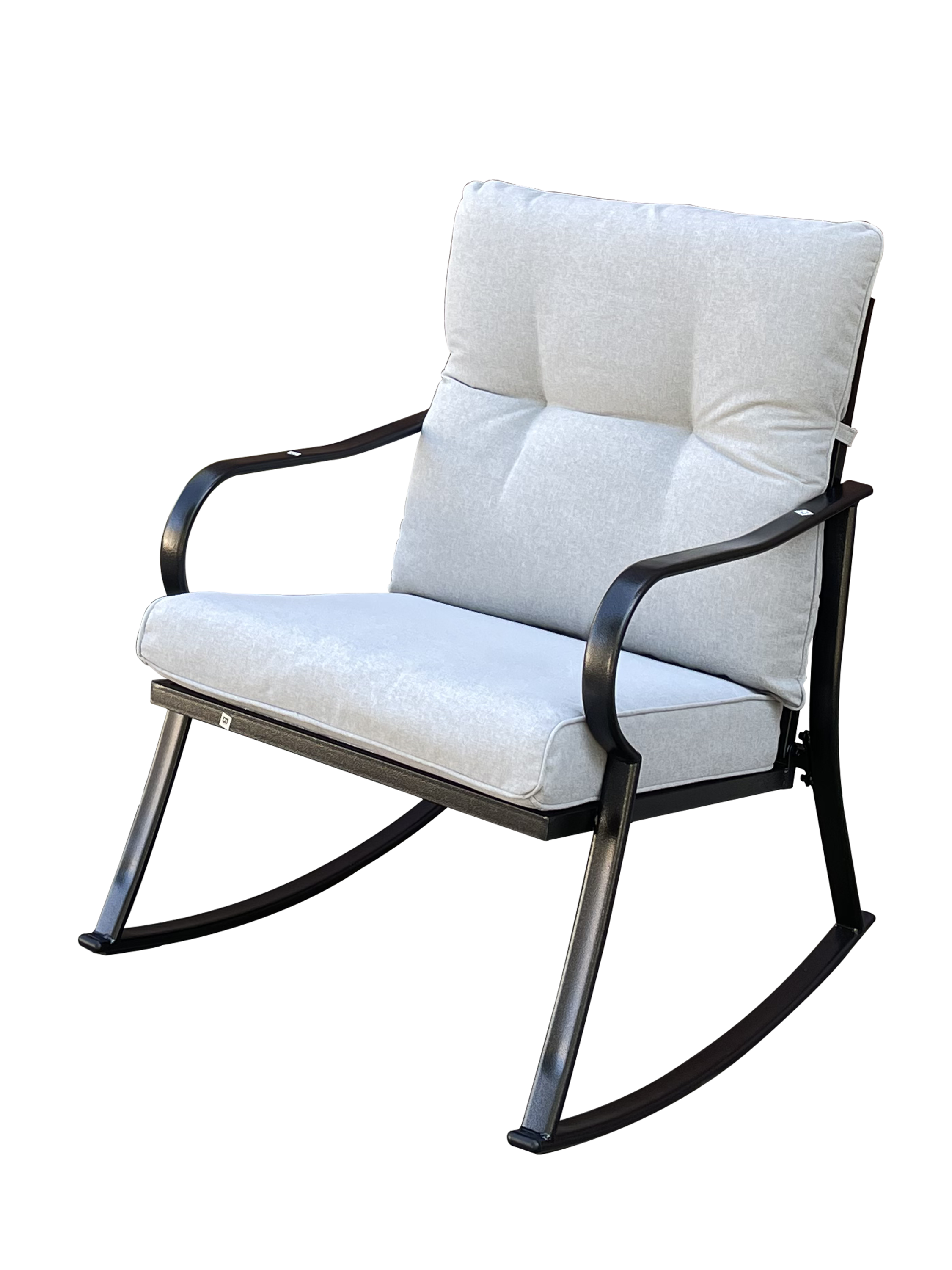 ROCKER SET CHAIR AND TEAPOY  OFF-WHITE