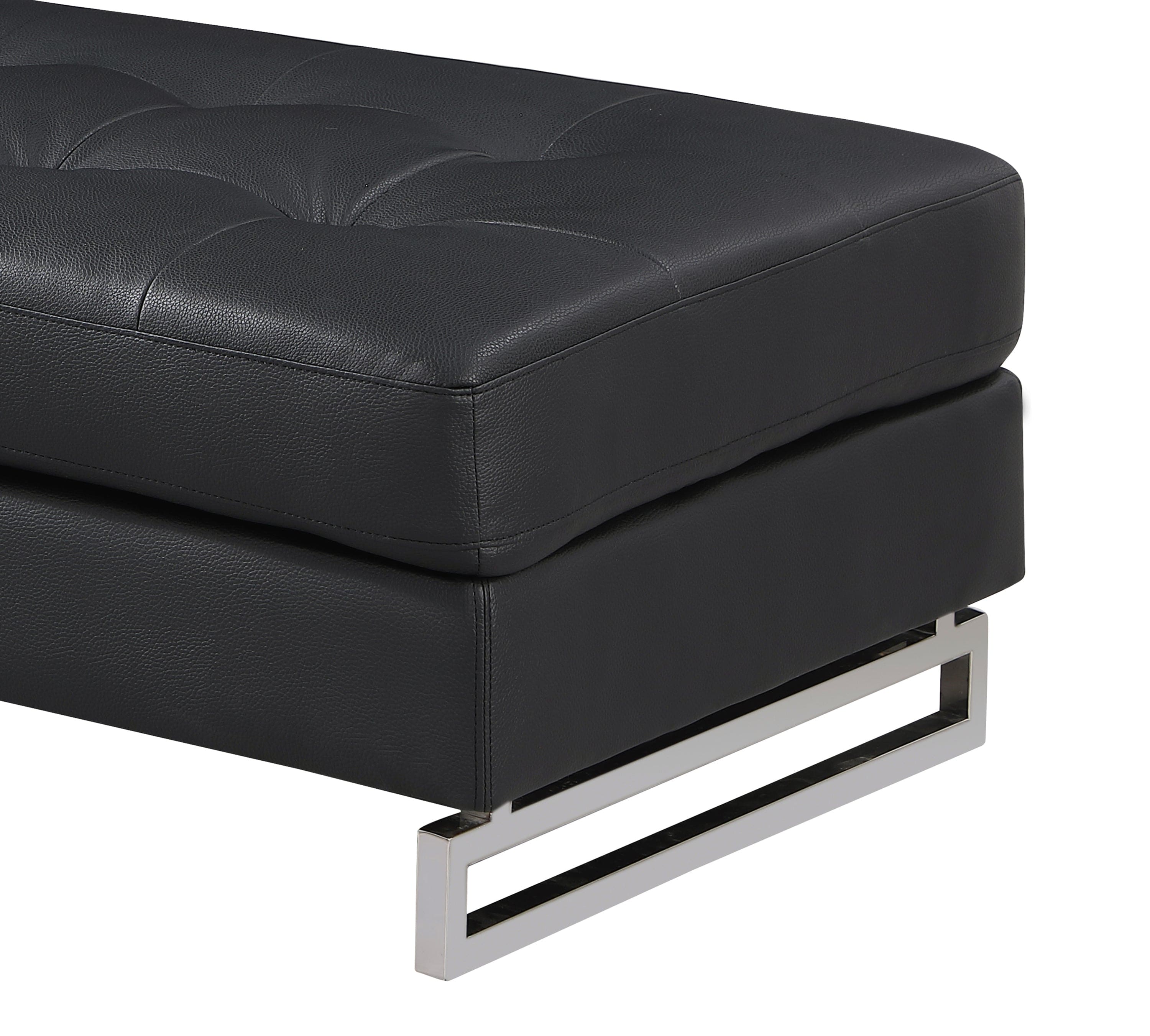 Global United Genuine Leather Ottoman