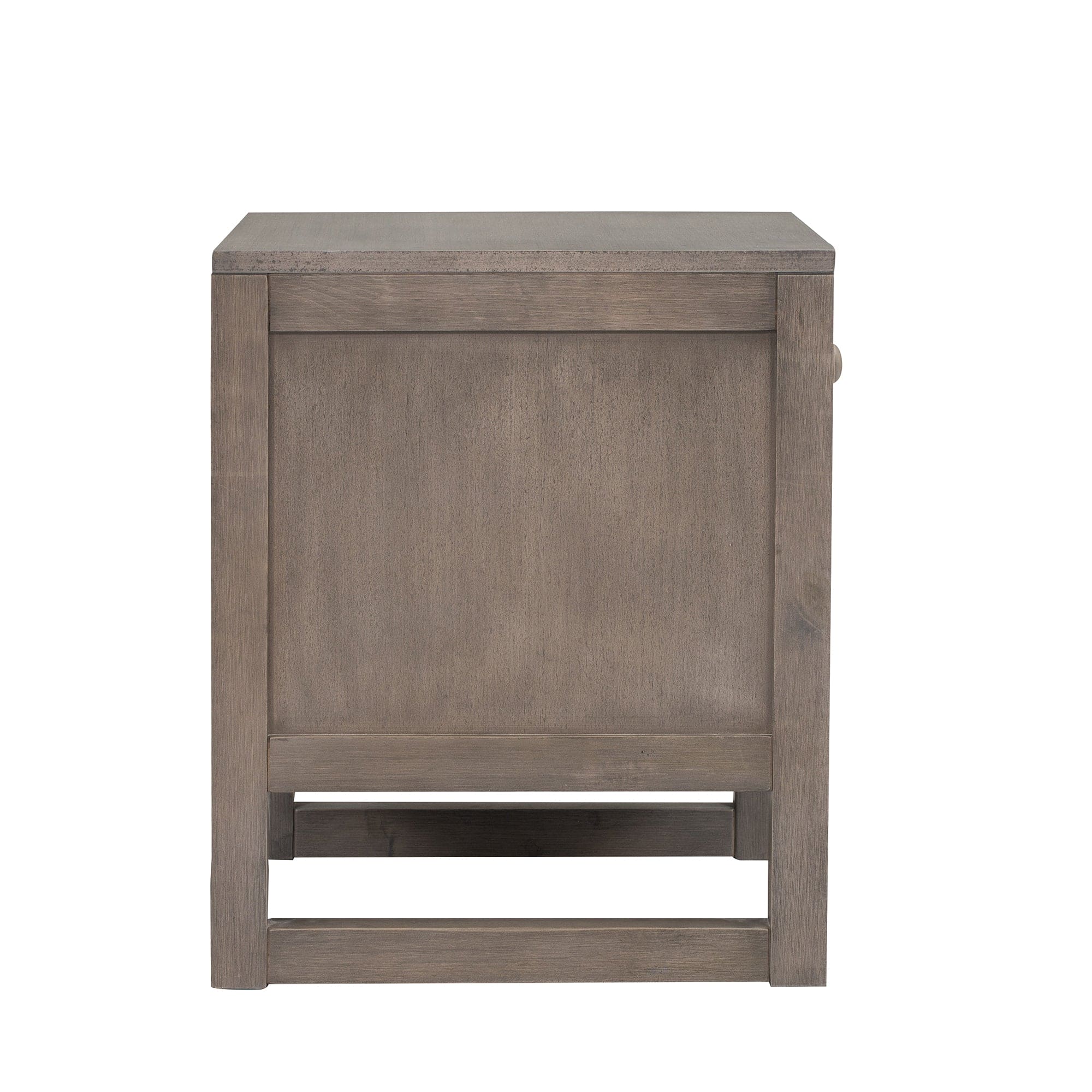 Wooden Nightstand with a Drawer and an Open Storage,End Table for Bedroom,Anitque Gray