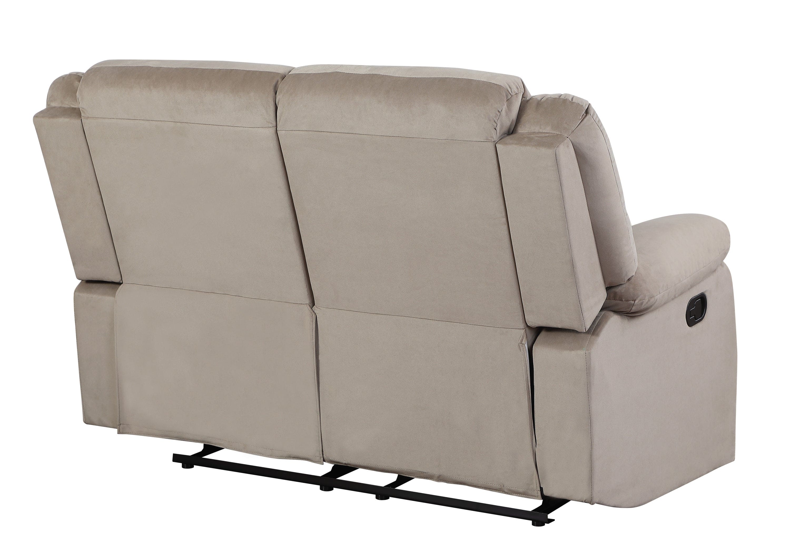 Global United Transitional Microfiber Fabric Upholstered Loveseat