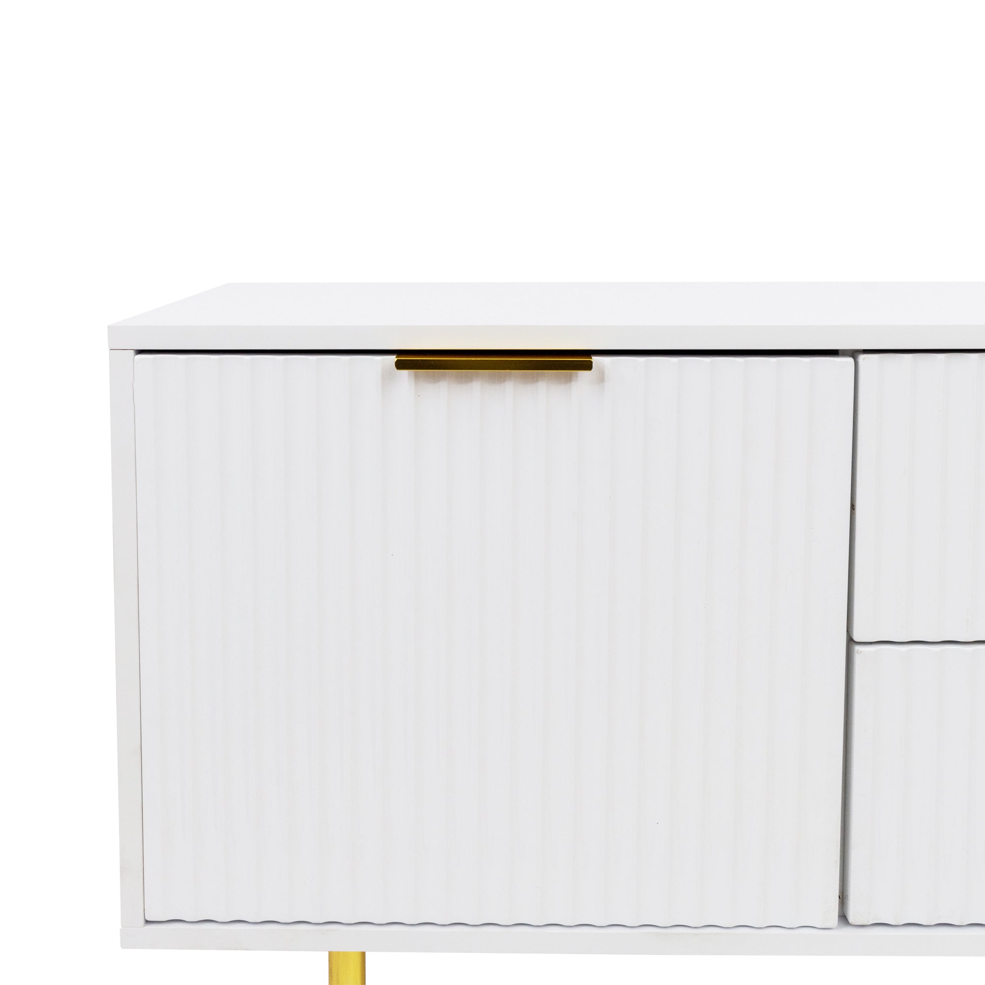 Modern warm white TV cabinet , for Living Room Bedroom