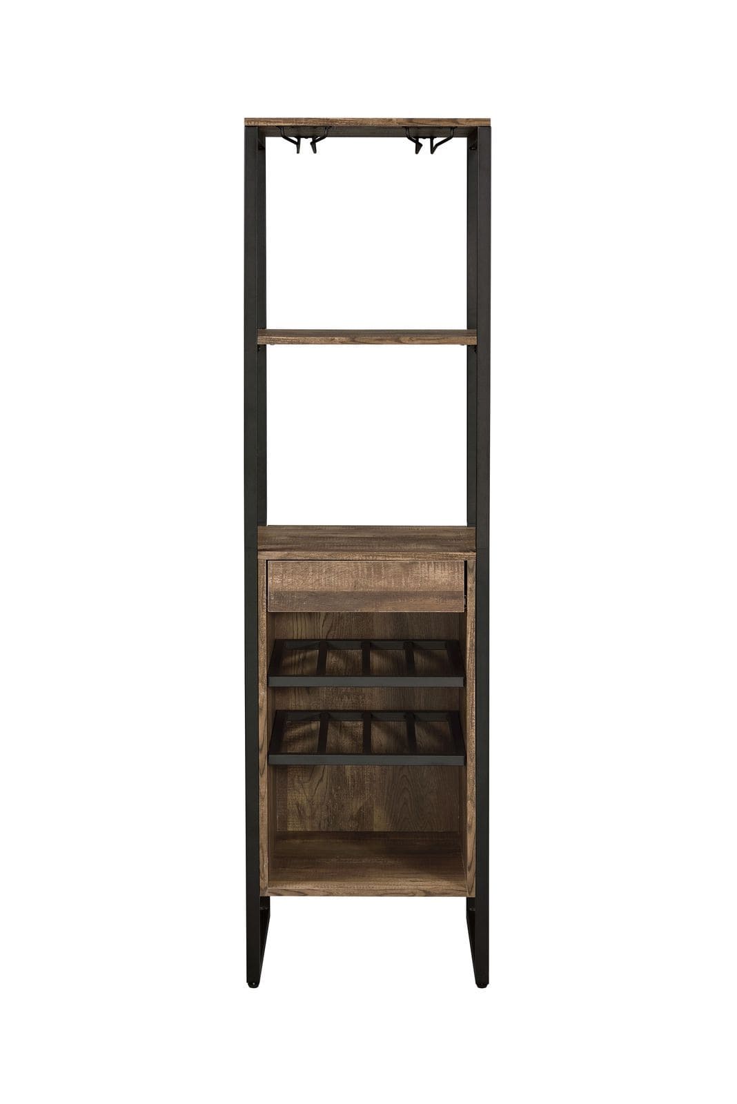 ACME NarikWine Rack in Weathered Oak 97800