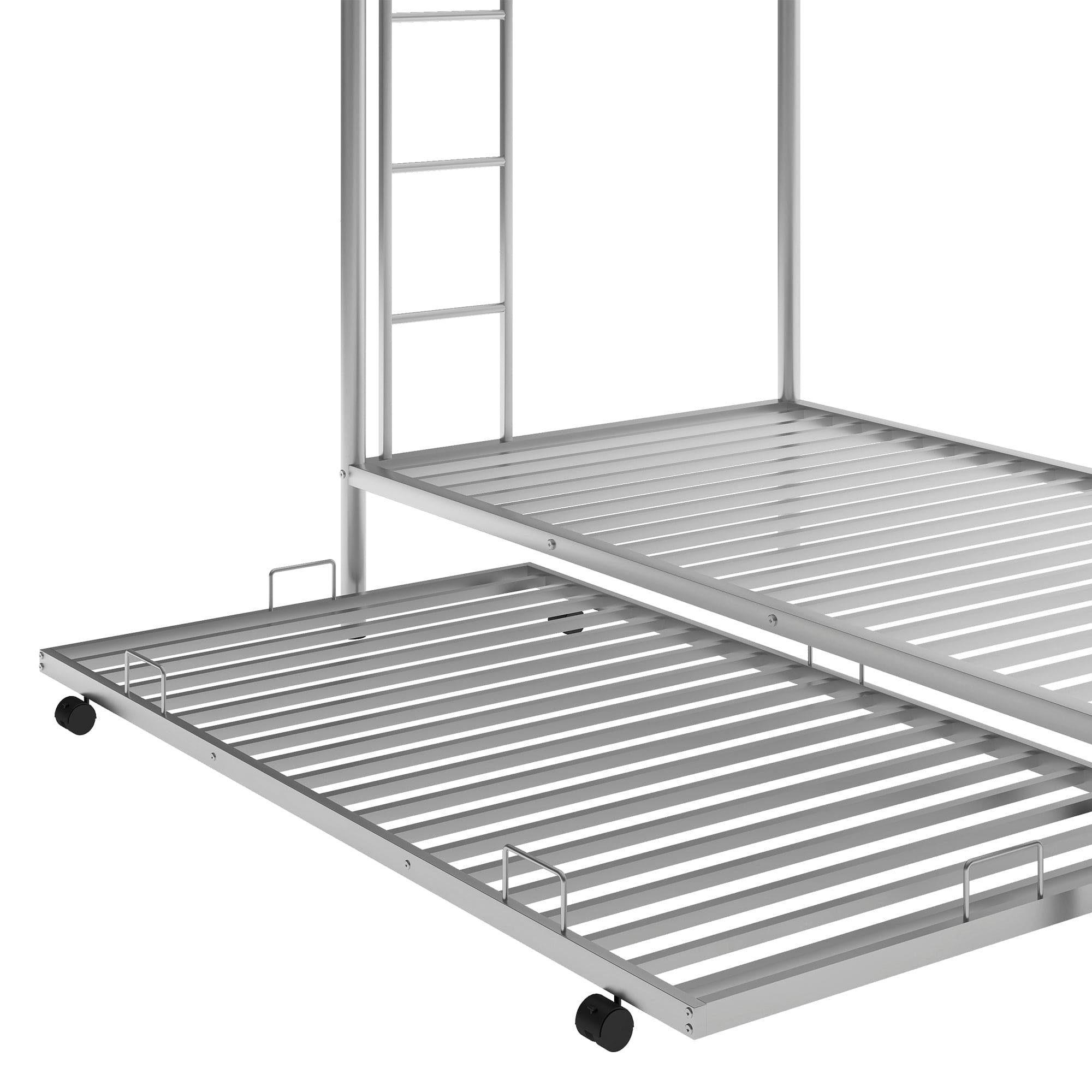 Twin over Twin Bunk Bed with Trundle, Silver(OLD SKU:MF192387AAN)