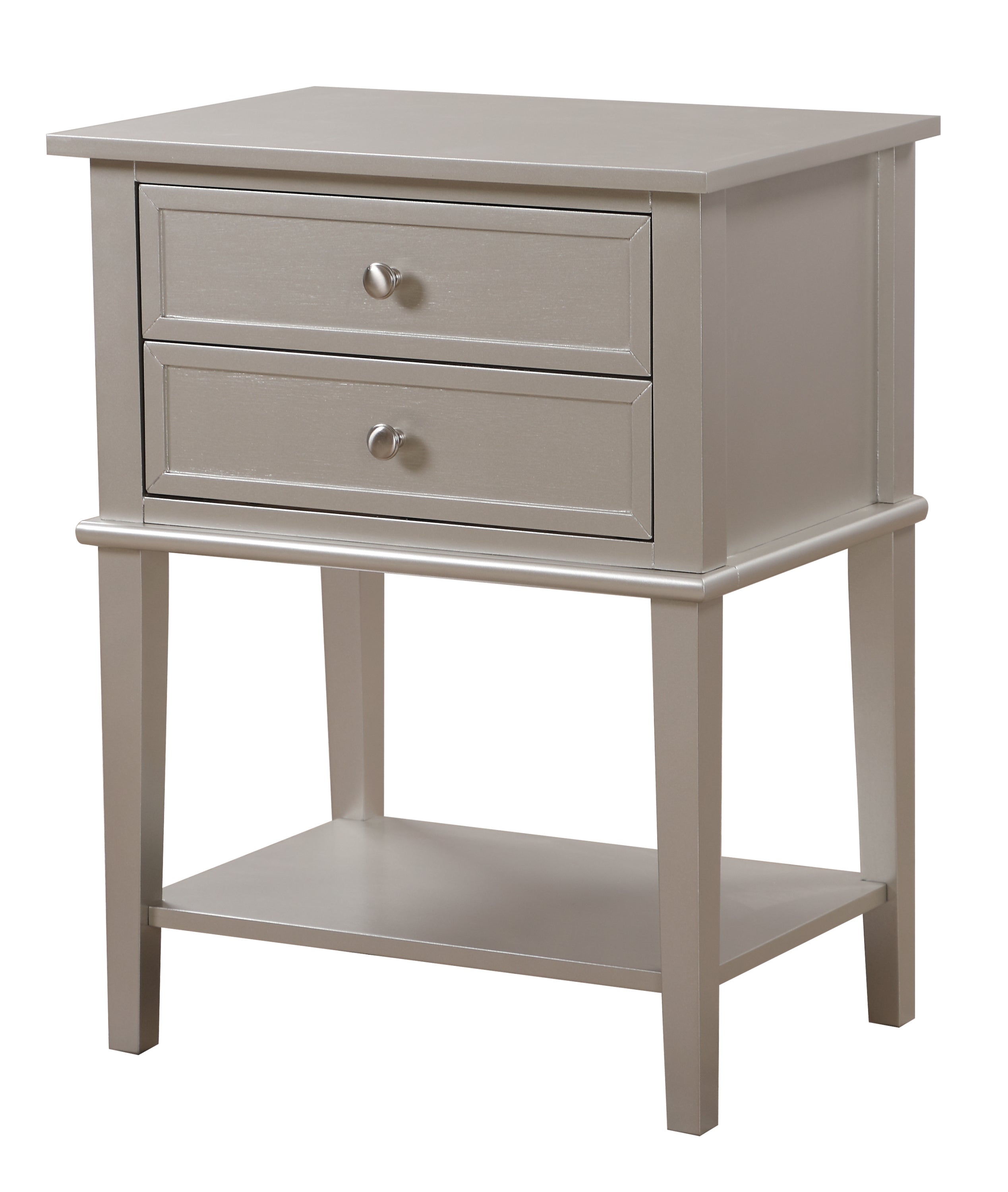 Glory Furniture Newton G061-N Nightstand , Silver Champagne