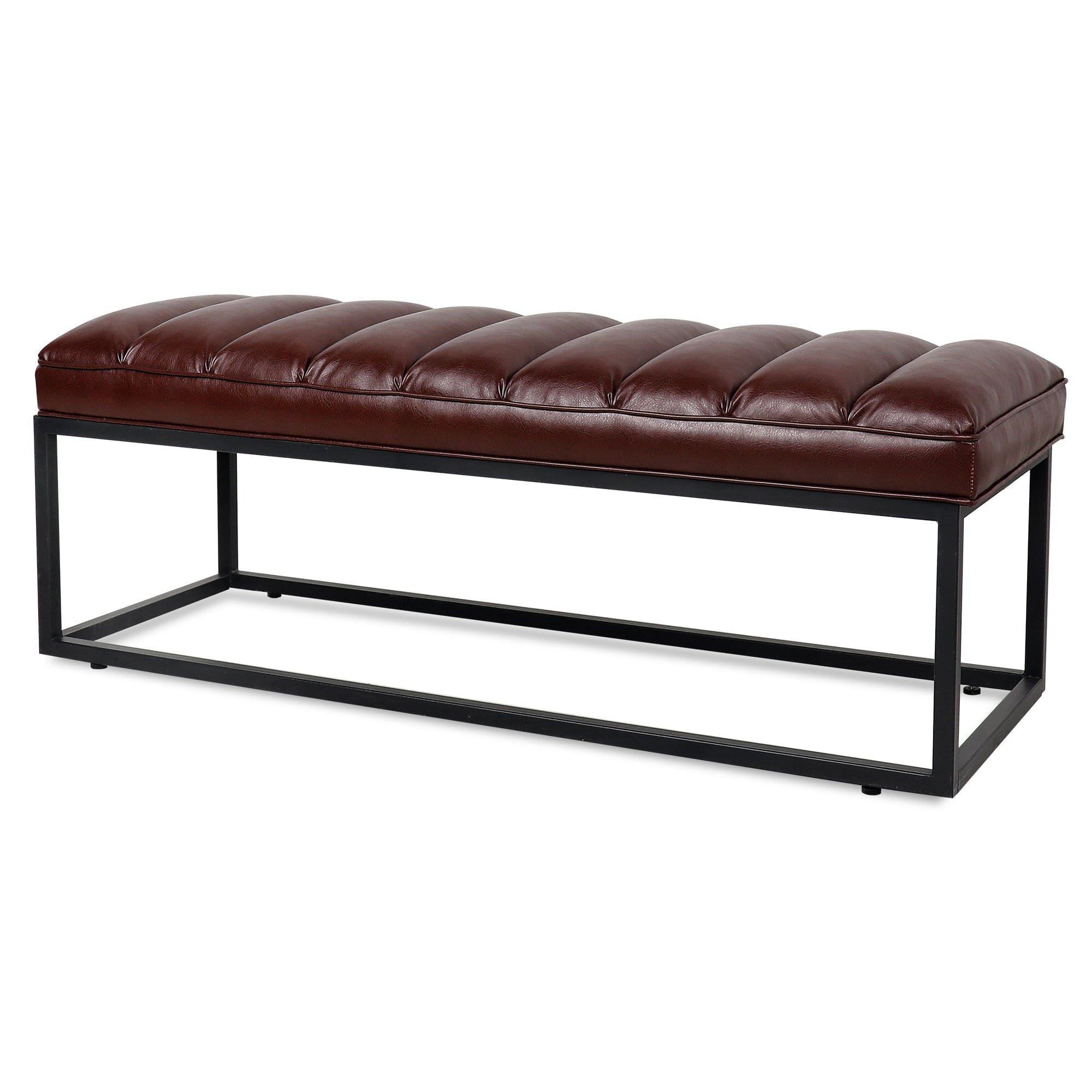 Metal Base Upholstered Bench for Bedroom for Entryway