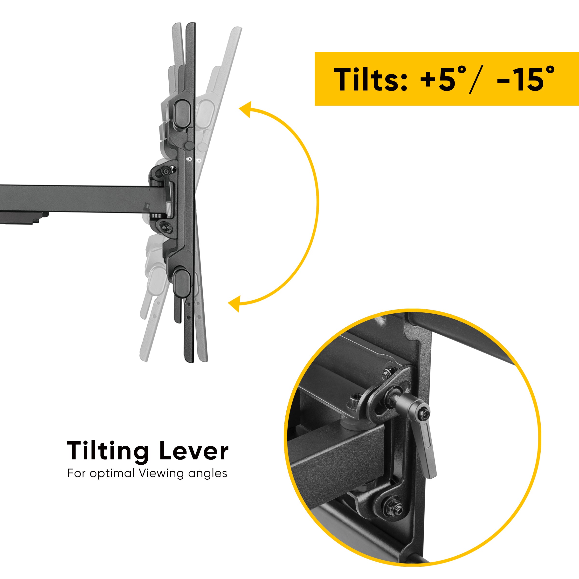 Atlantic Full Motion Extra Extension TV mount for 43-90"