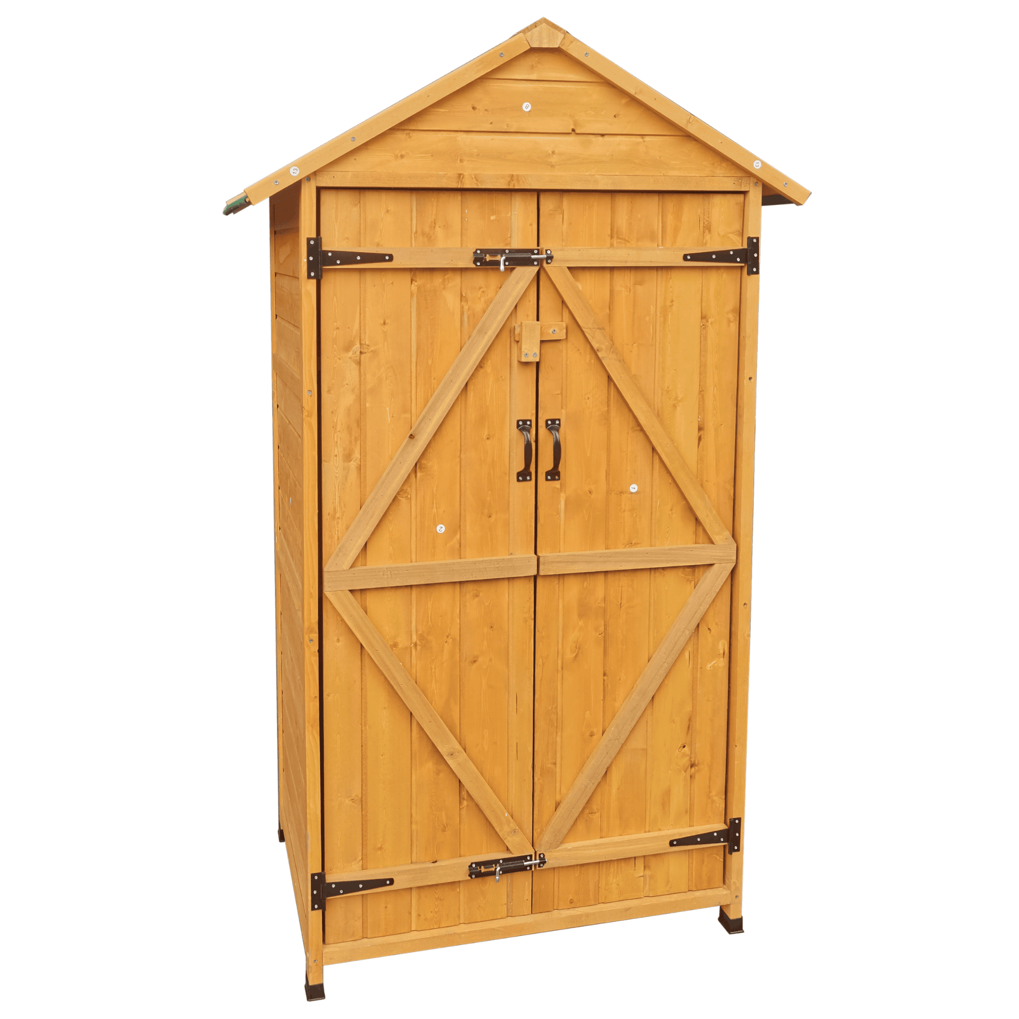 XWT010 WOODENSHED Natural for backyard garden big spire Tool storage 68.50"X 22.83"X 40.35"