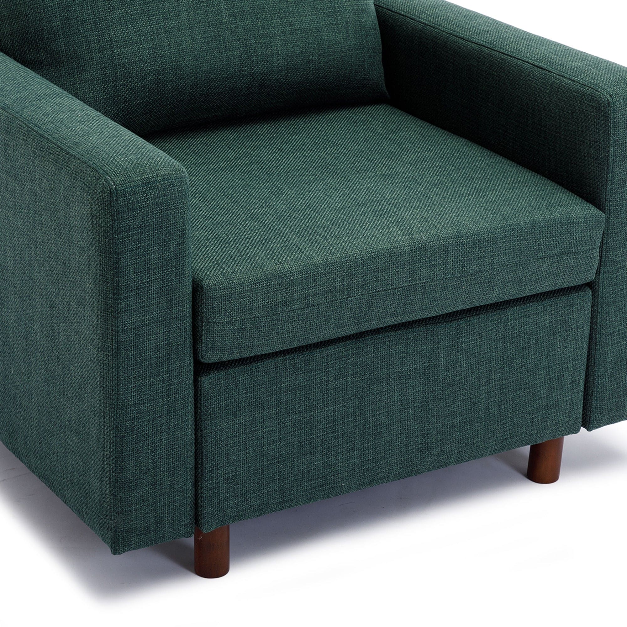 Single Seat Module Sofa Sectional Couch,Cushion Covers Non-removable and Non-Washable,Green