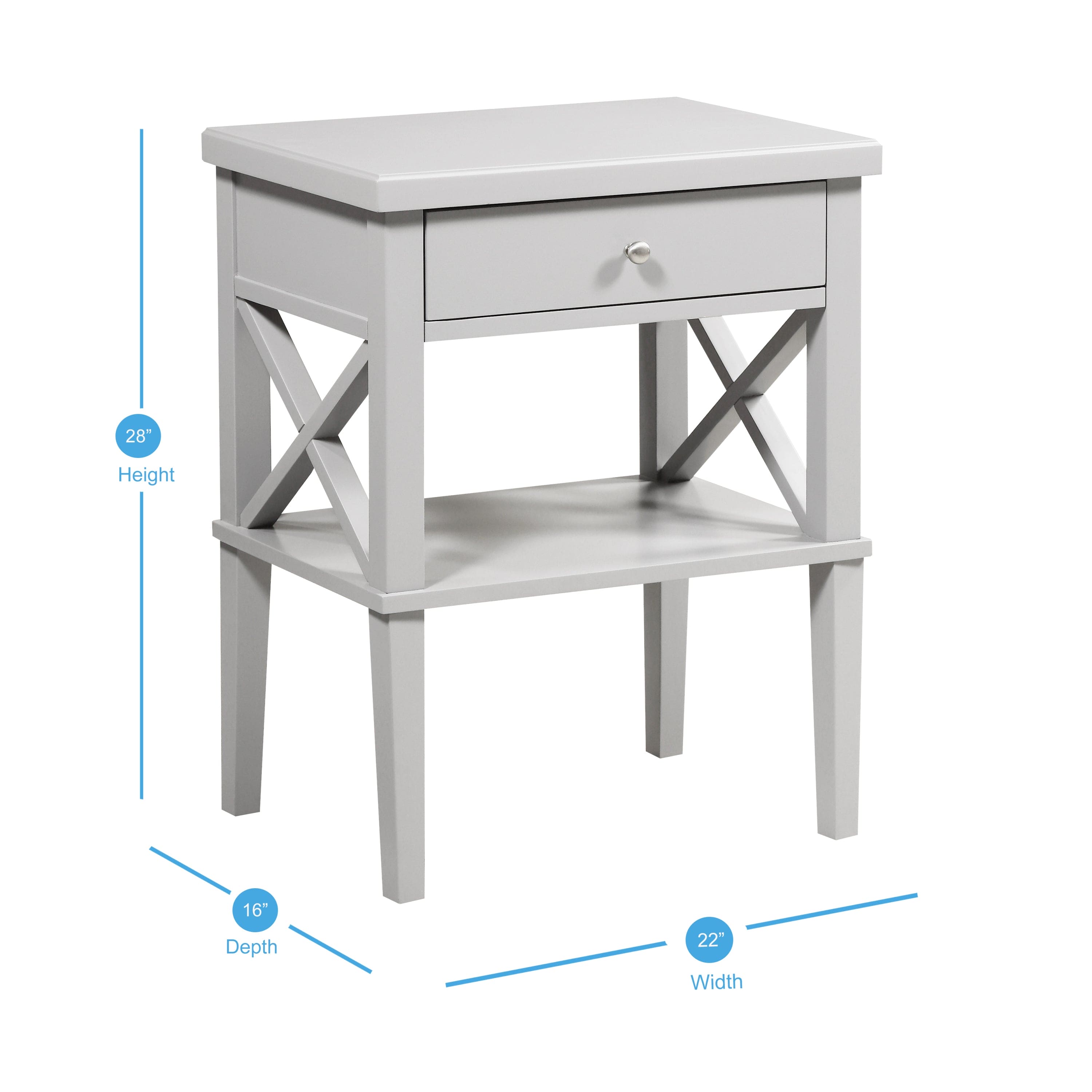 Madison Dove Gray Nightstand