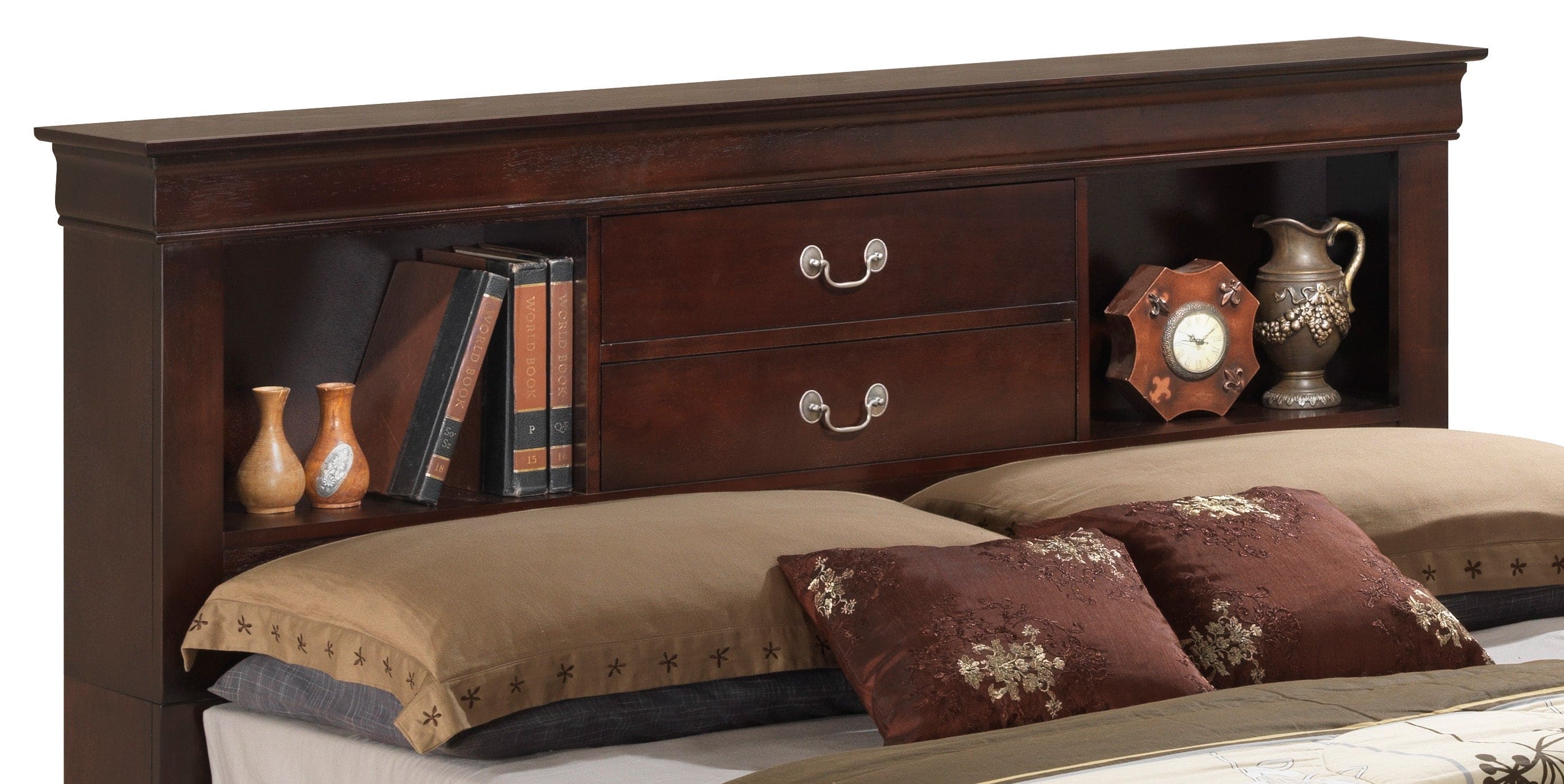 Glory Furniture Louis Phillipe G3125B-KSB King Storage Bed , Cappuccino