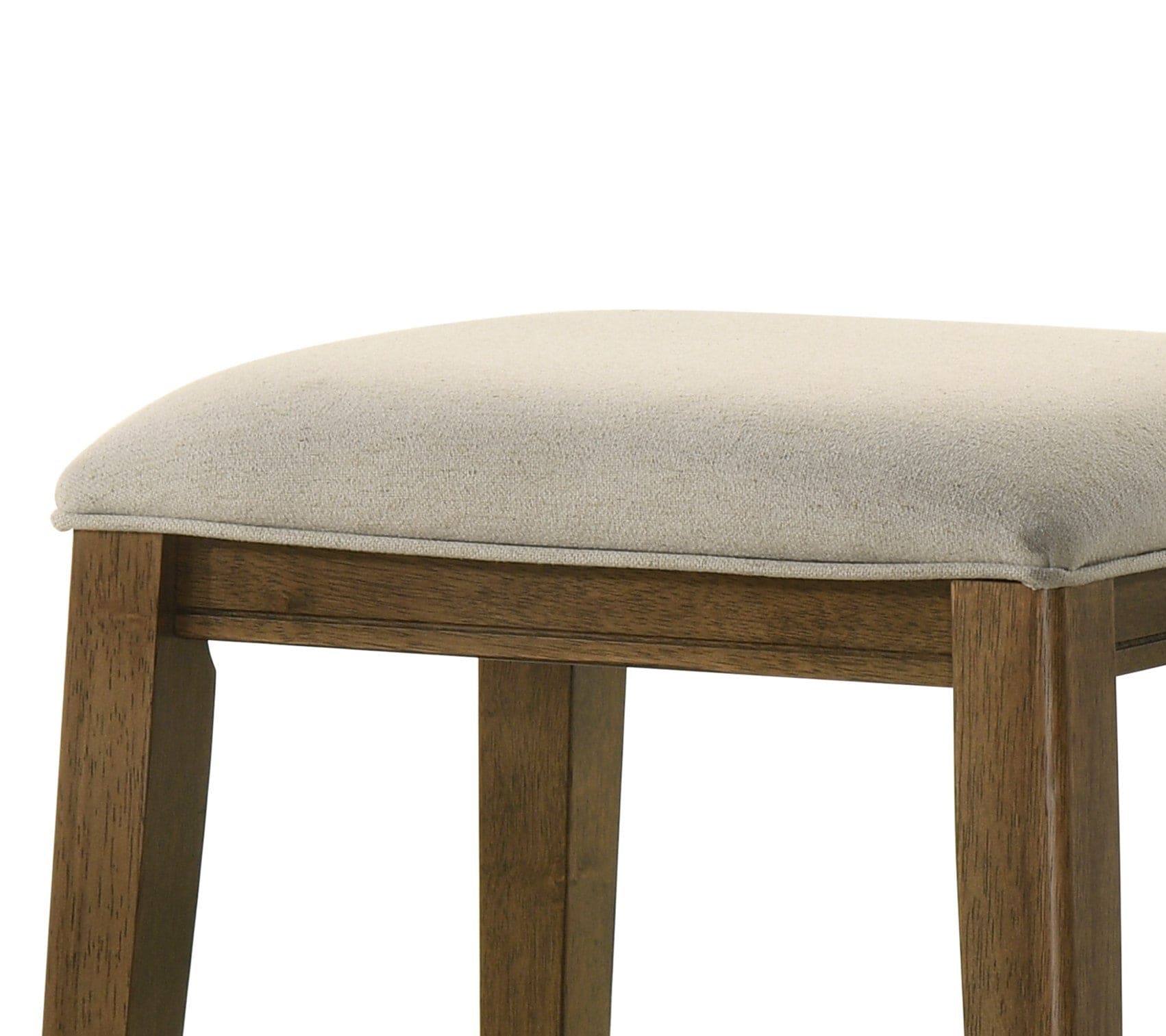 Sasha Walnut Counter Height Stool with Upholstered Seat