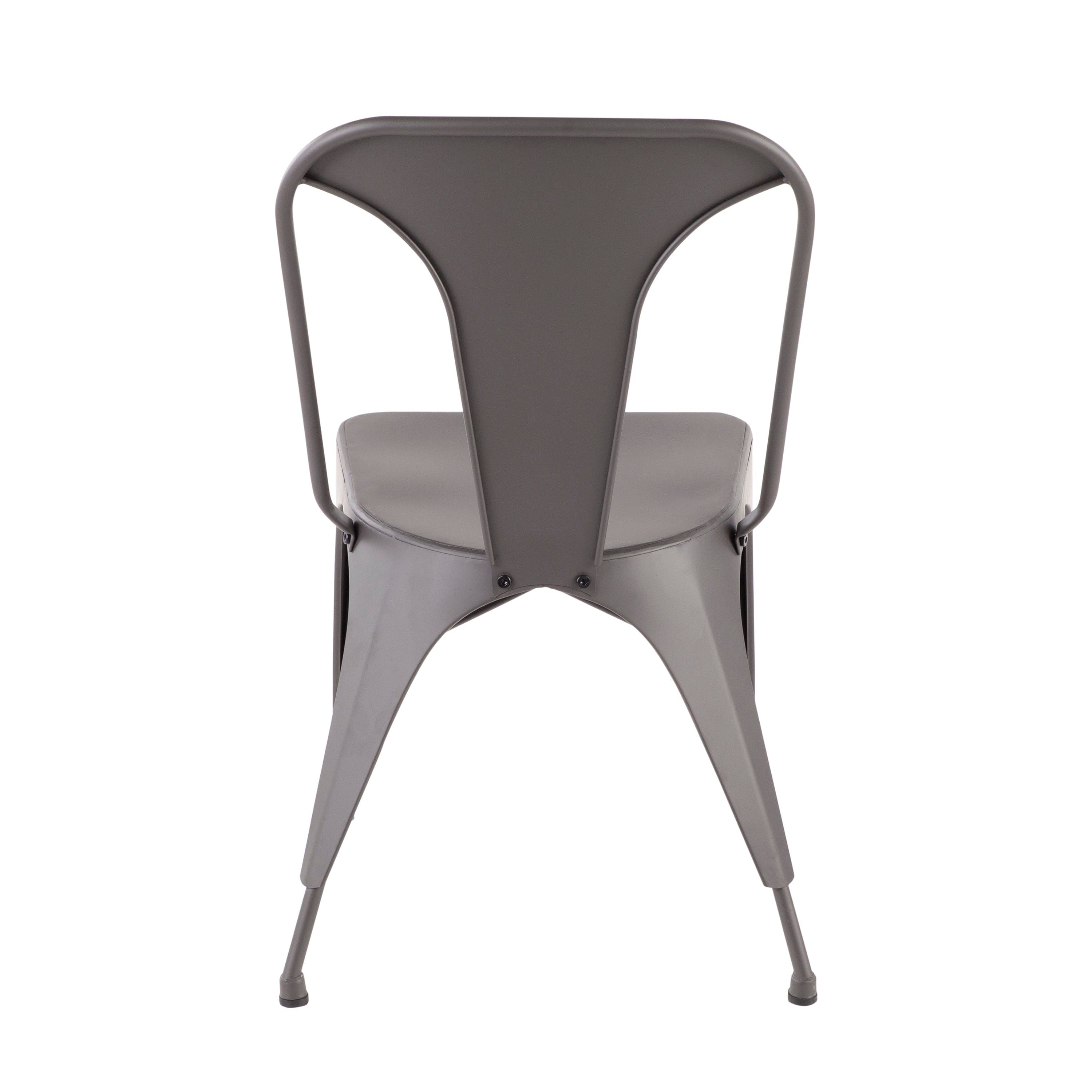 Austin Industrial Dining Chair in Matte Grey by LumiSource - Set of 2