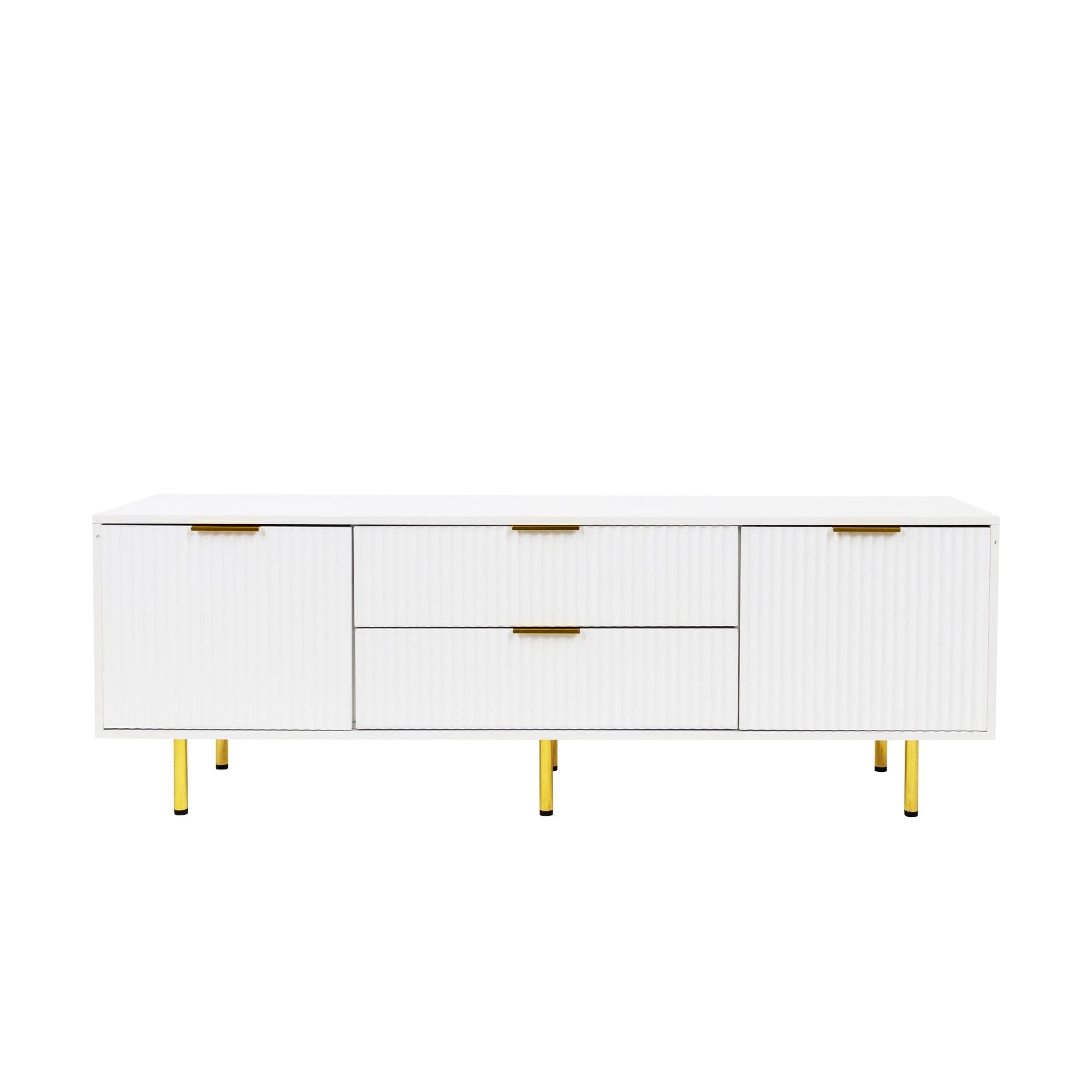 Modern warm white TV cabinet , for Living Room Bedroom