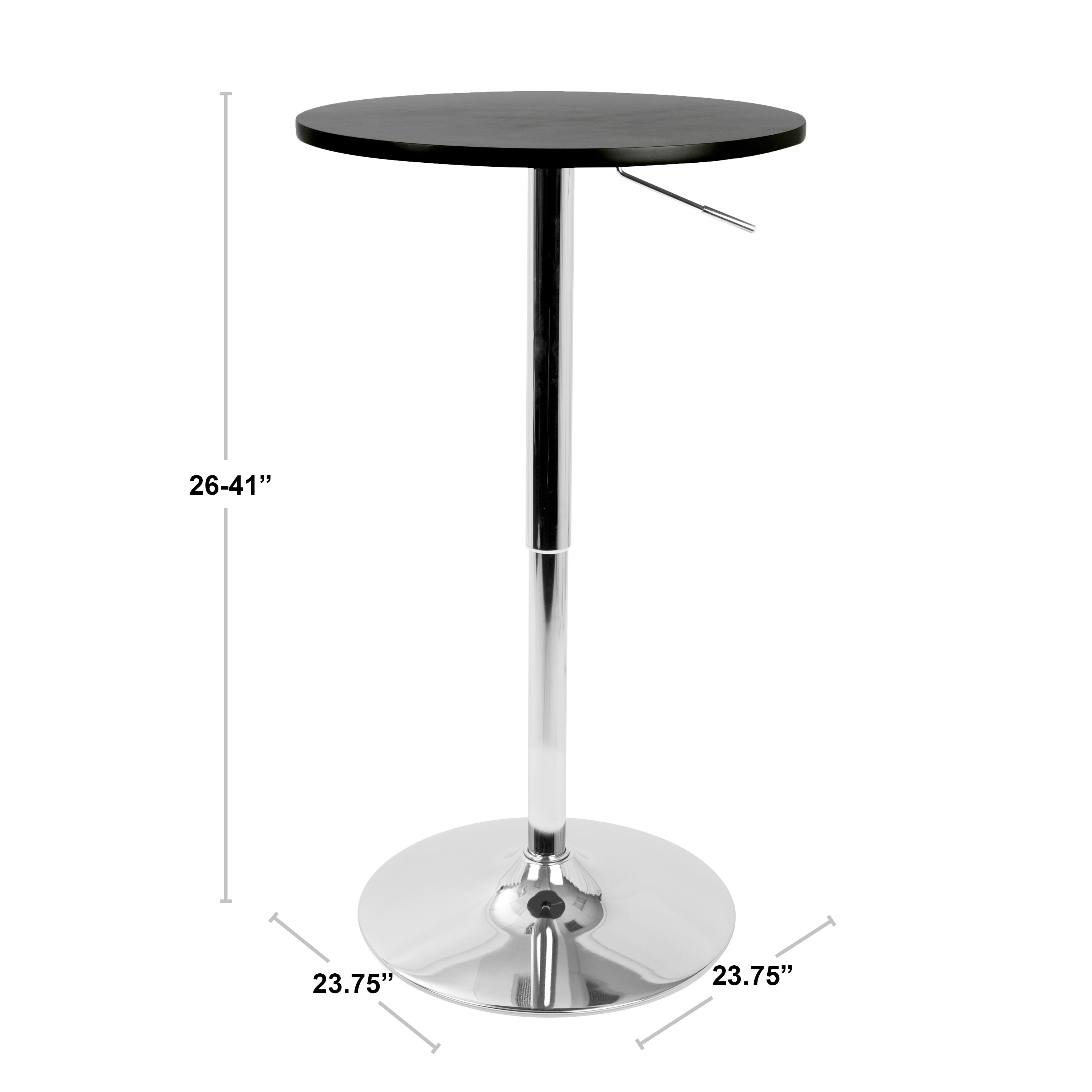 Adjustable Contemporary Bar Table in Brown by LumiSource