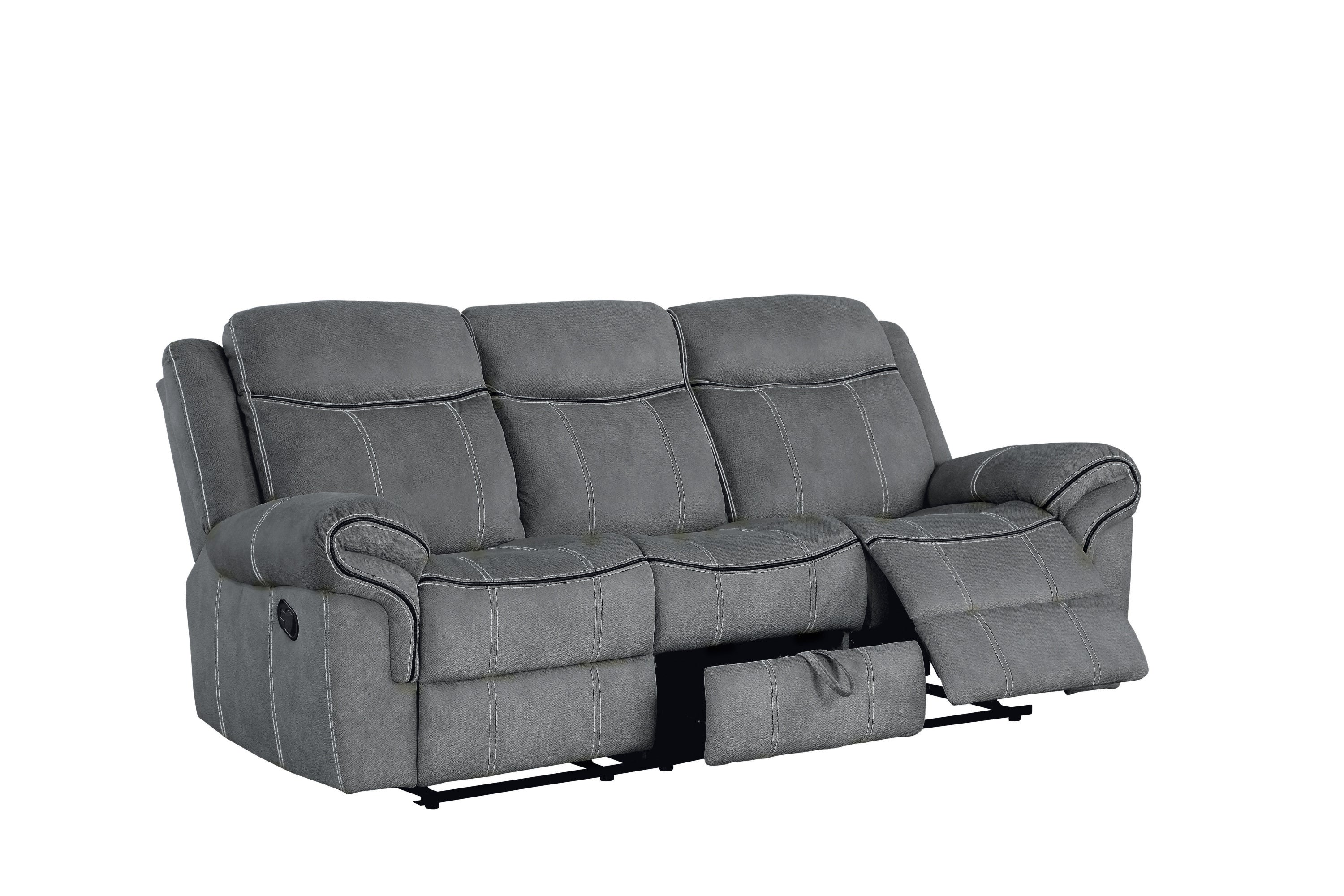 ACME Zubaida Sofa (Glider & Motion), 2-Tone Gray Velvet 55025