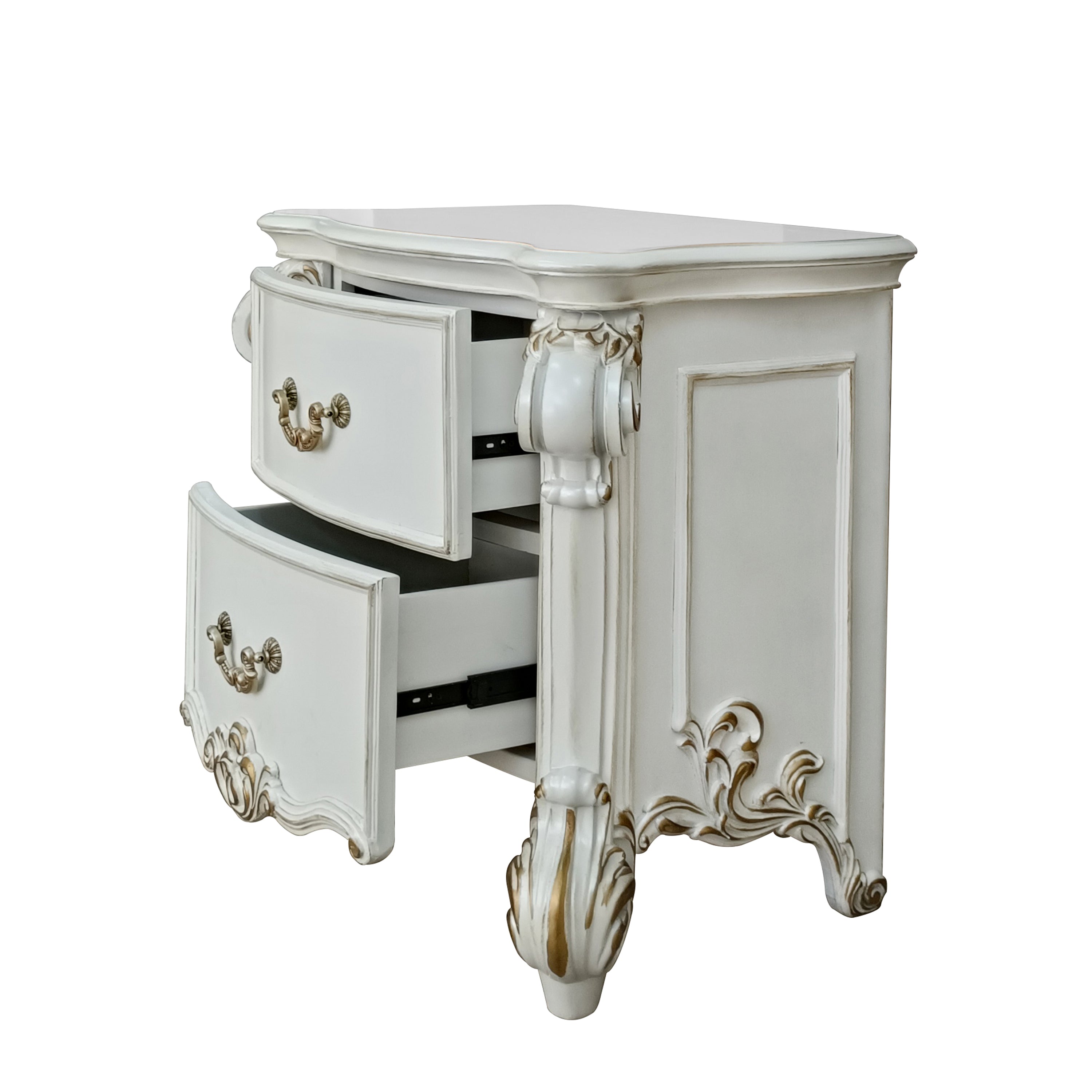 ACME Vendom Nightstand, Antique Pearl Finish BD01340