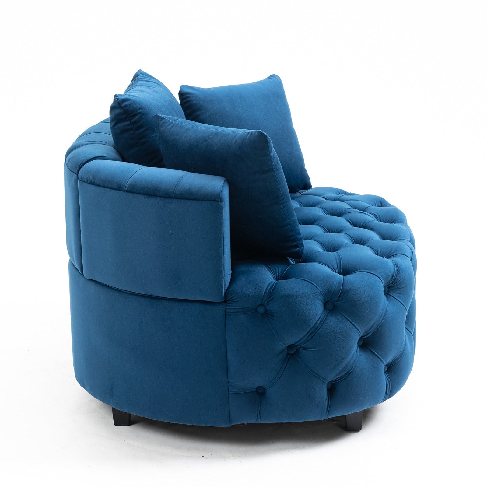 A&A Furniture,Accent Chair / Classical Barrel Chair for living room / Modern Leisure Sofa Chair (Blue)