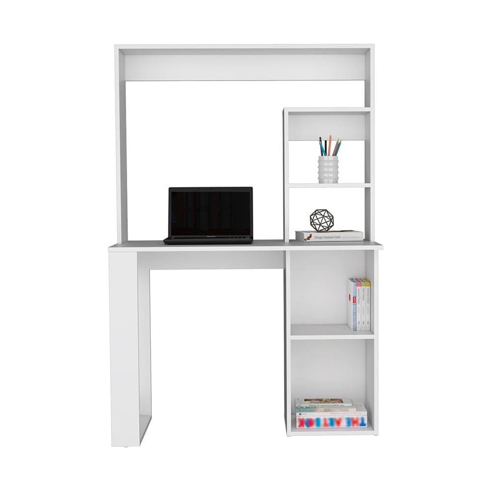 Desk Ryndon, Hutch, White Finish