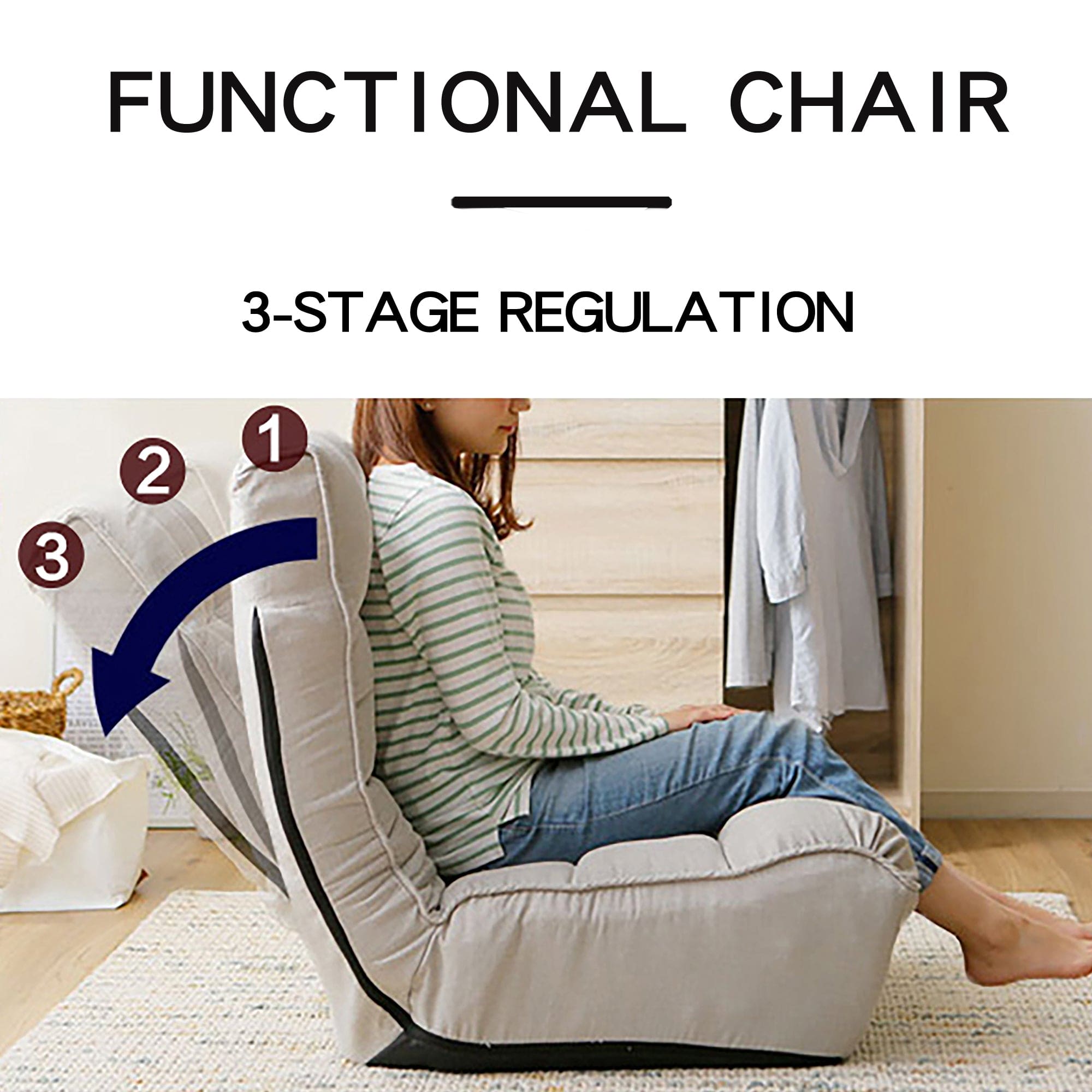 Lazy sofa balcony leisure chair bedroom sofa chair foldable reclining chair leisure single sofa functional chair