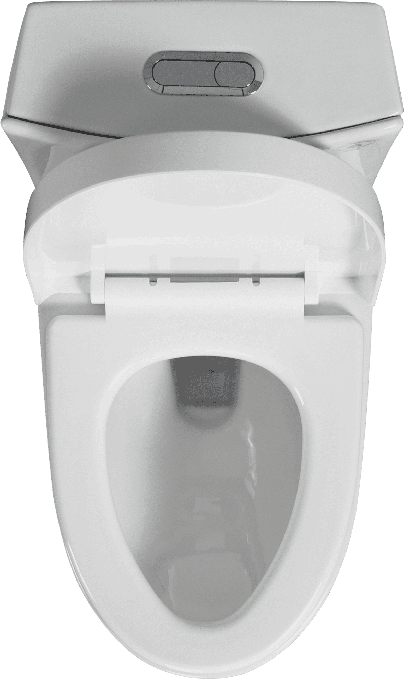 1.1/1.6 GPF Dual Flush 1-Piece Elongated Toilet with Soft-Close Seat - Gloss White,  Water-Saving, Modern, Stylish Design 23T01-GW