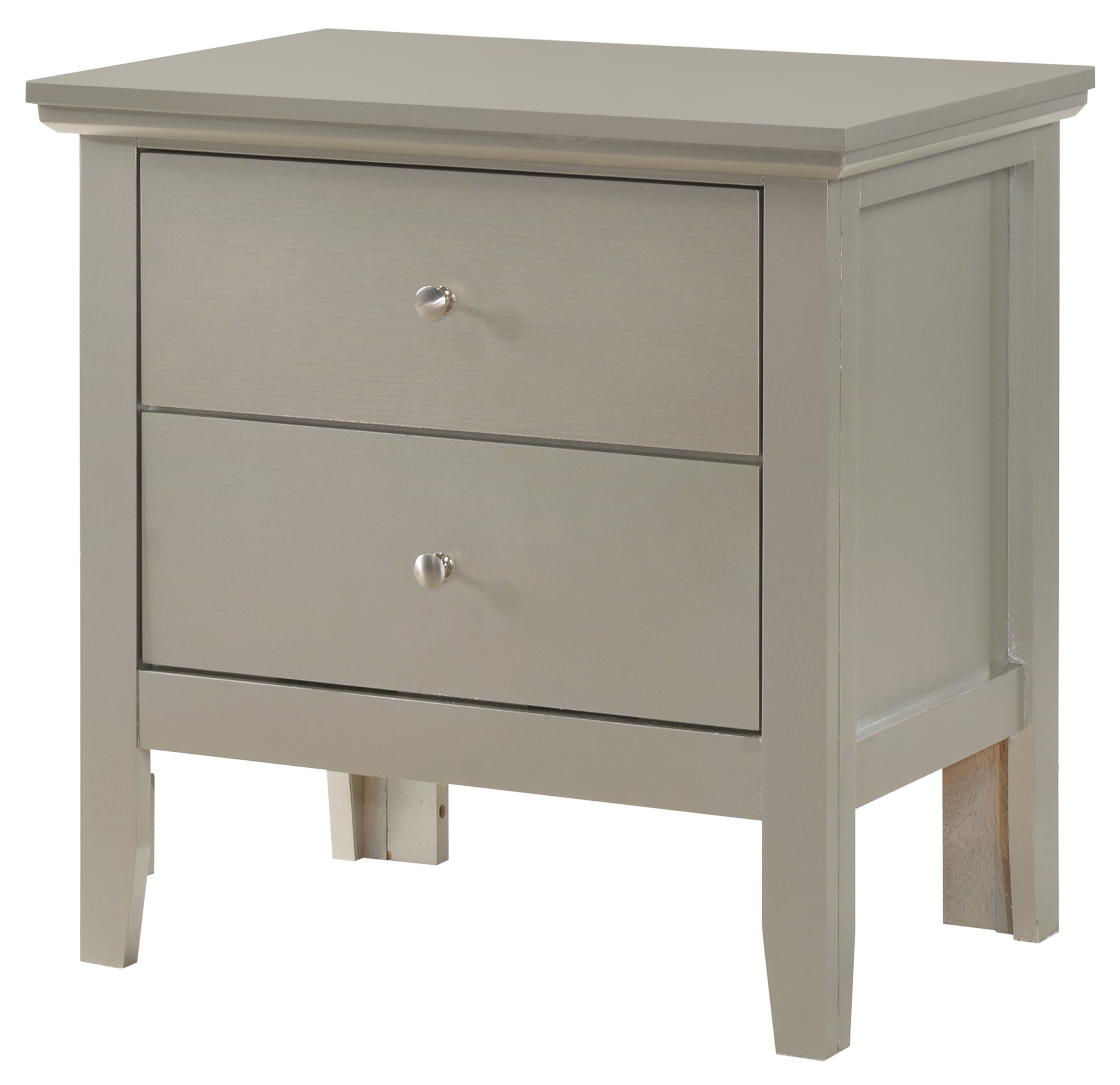 Glory Furniture Primo G1333-N Nightstand , Silver Champagne