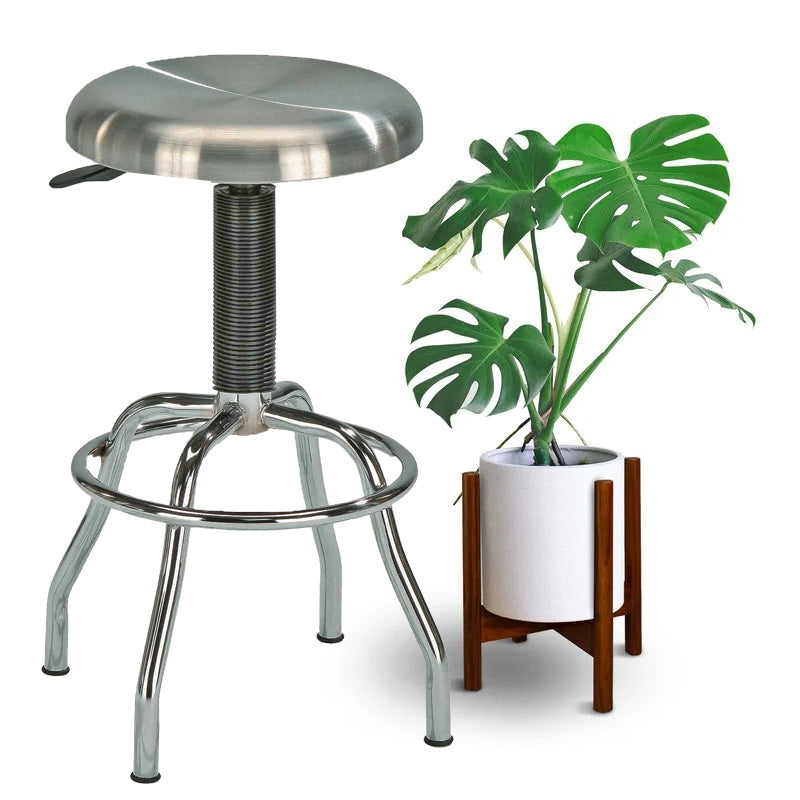 Stainless Steel Adjustable Work Stool Set of 1